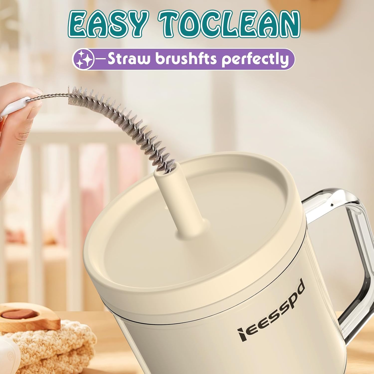 Toddler 9 oz Mini Cup with Leak-Resistant Straw and Handle
