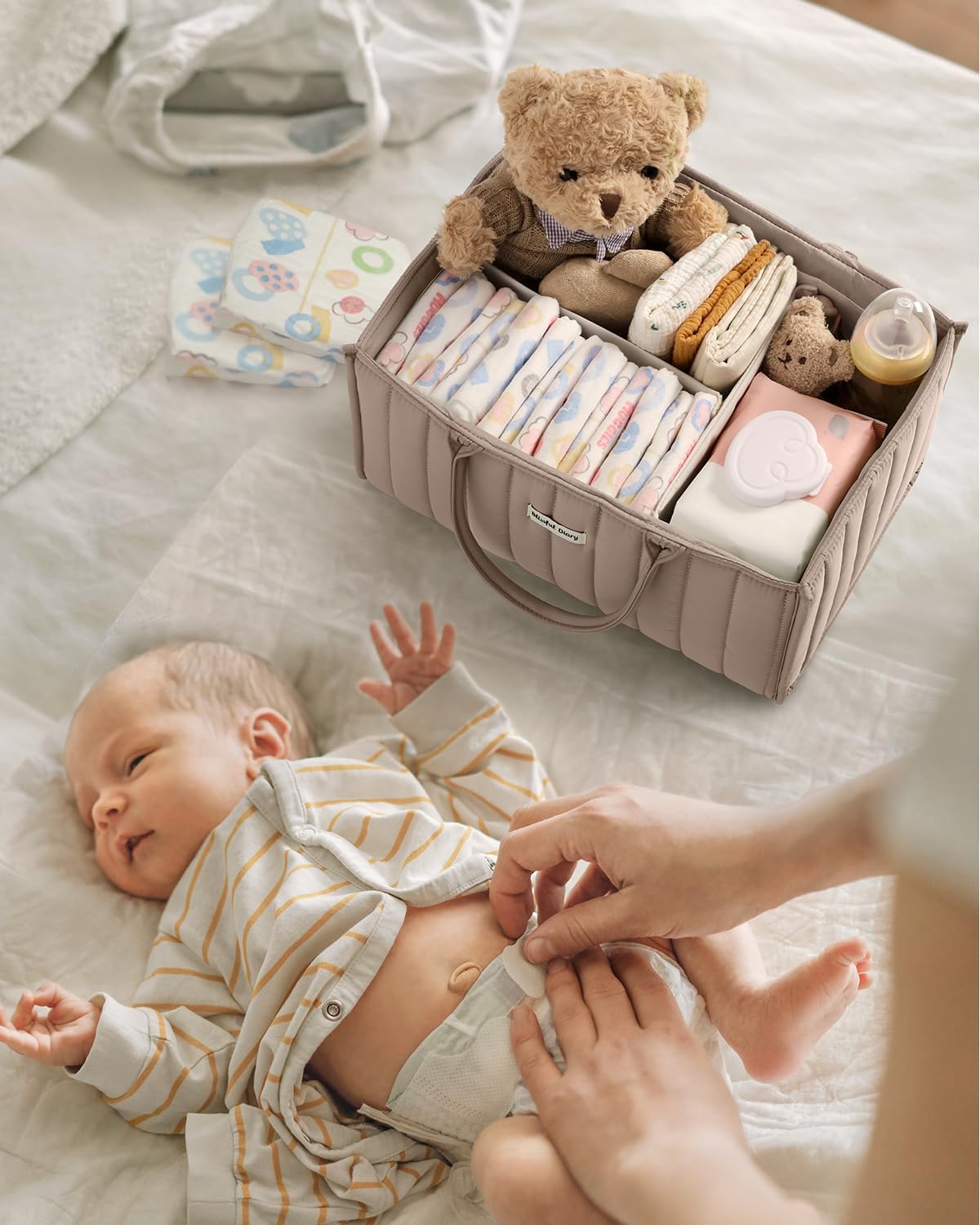 Blissful Diary Baby Diaper Caddy Organizer