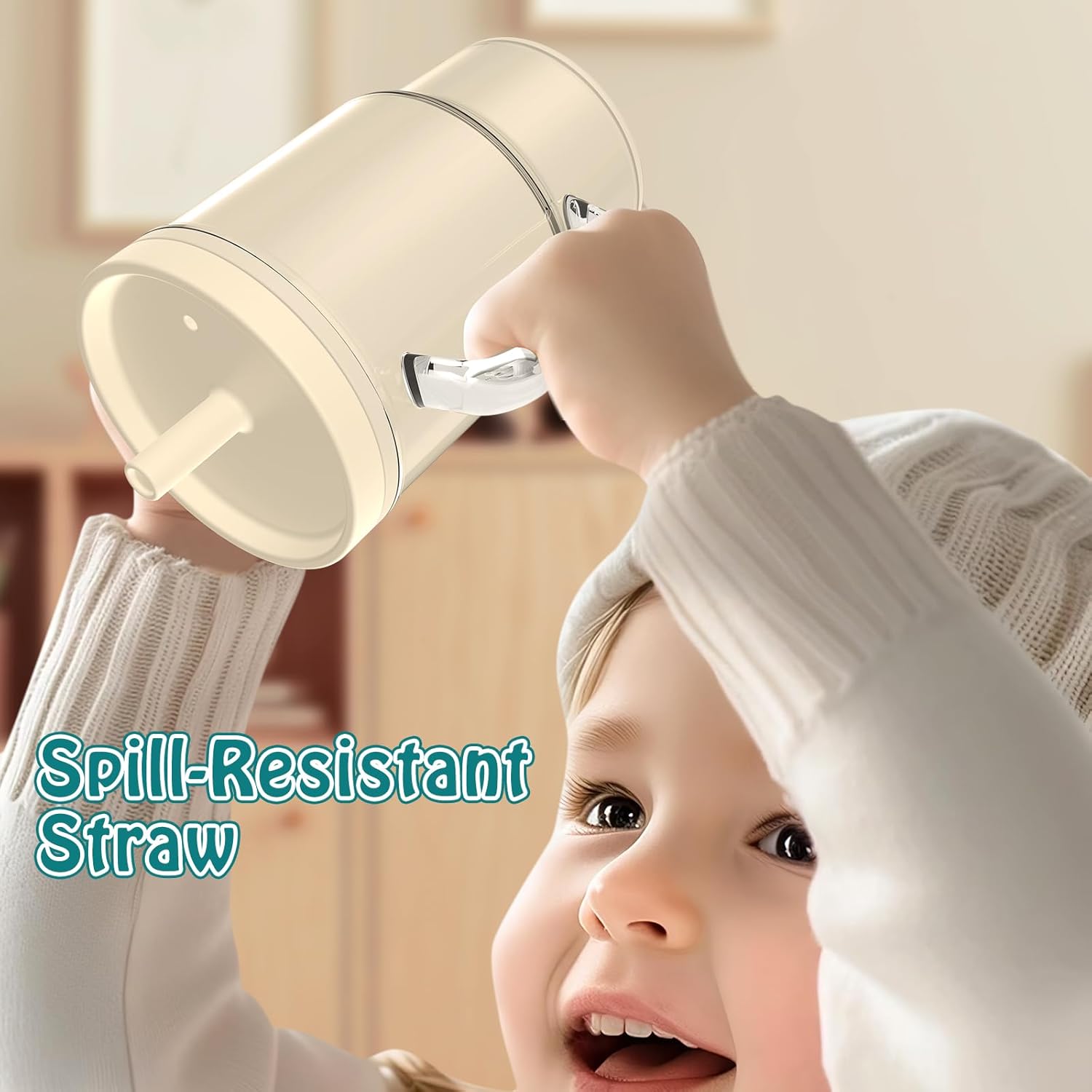 Toddler 9 oz Mini Cup with Leak-Resistant Straw and Handle
