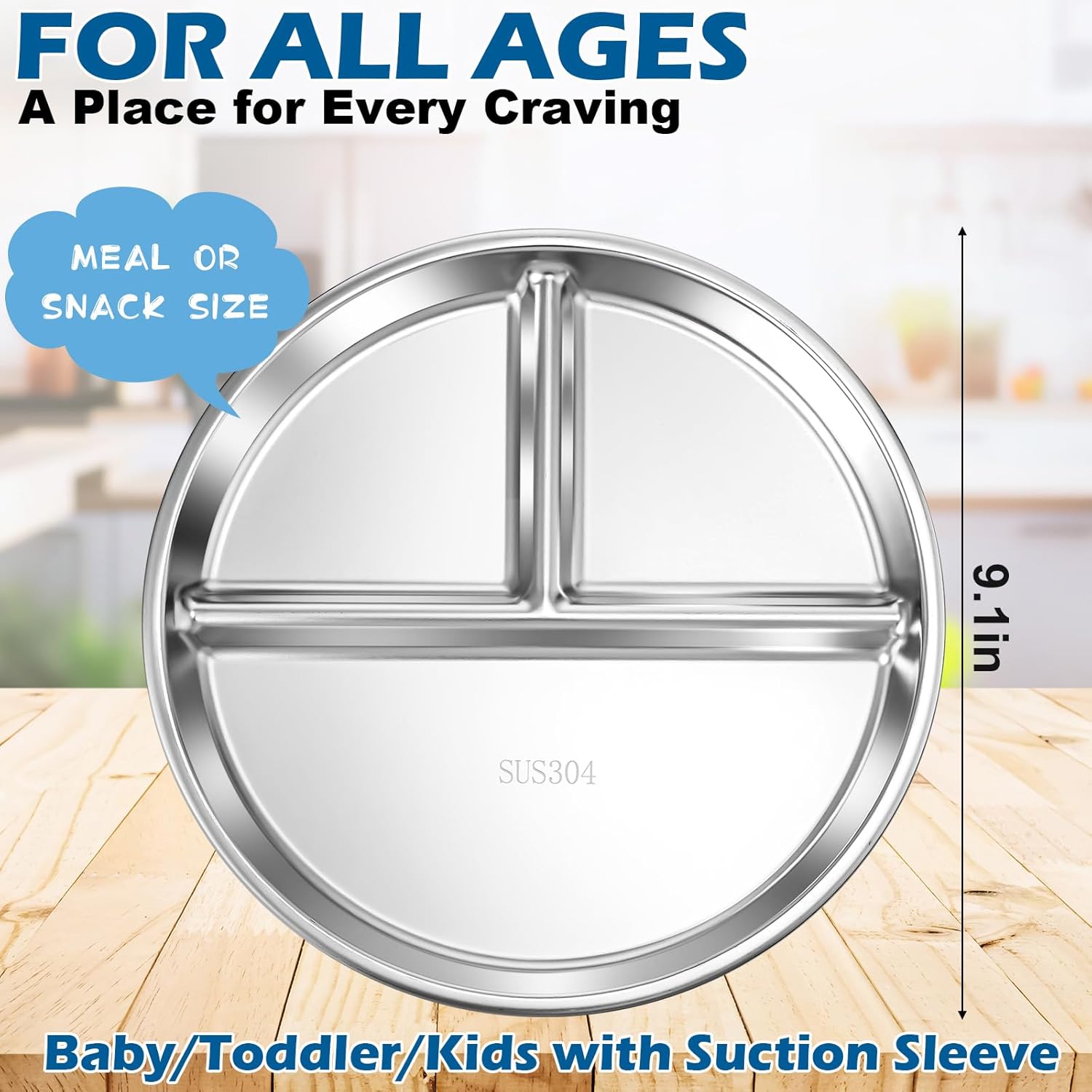 Palksky Baby Plates with Suction Set of 2 1
