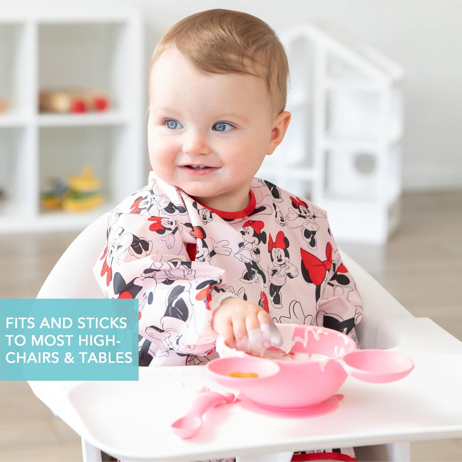 Bumkins Disney Minnie Mouse Silicone Baby Feeding Set