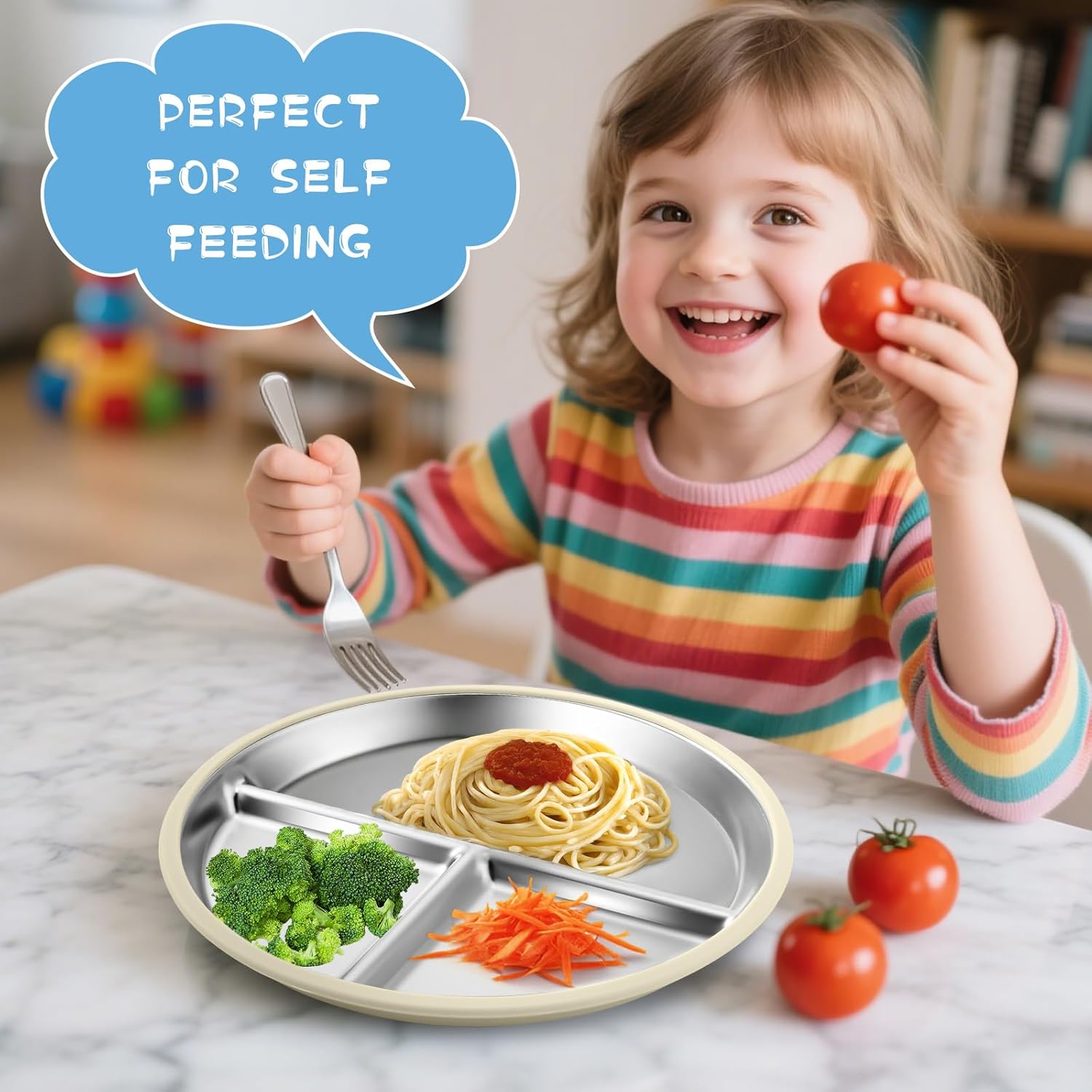 Palksky Baby Plates with Suction Set of 2 1