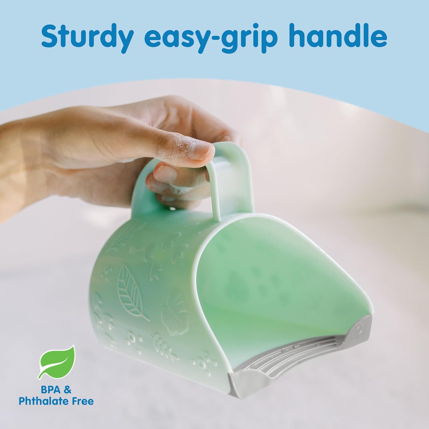 Dr Browns Dino-Pour Baby Bath Rinse Cup Tear-Free BPA Free