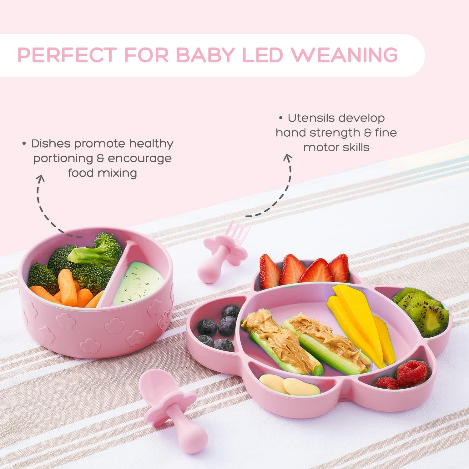 Grabease Baby Feeding Set 4 Piece Suction Plates