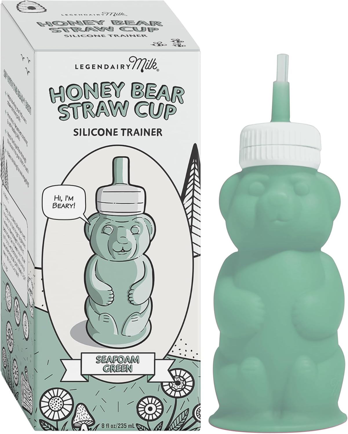 Legendairy Milk Honey Bear Straw Cup for Babies 8 oz