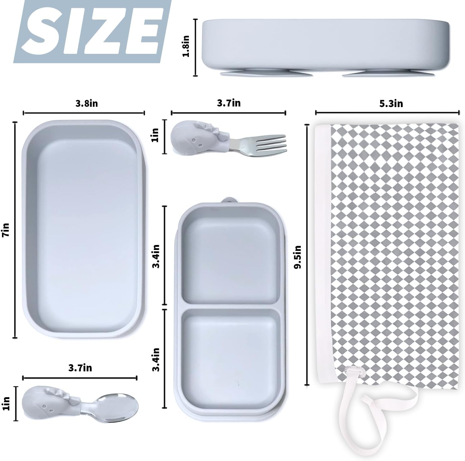 TourKing 5PCS Suction Plates for Baby