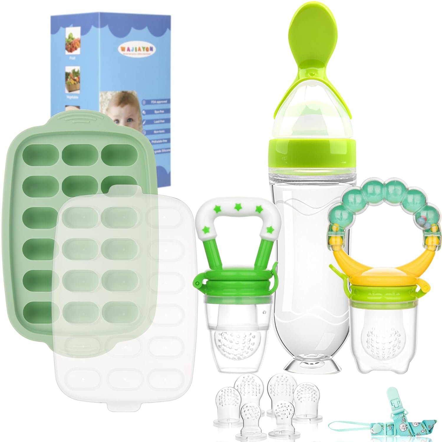 WAJIAYON Baby Fruit Feeder Breastmilk Popsicle Mold