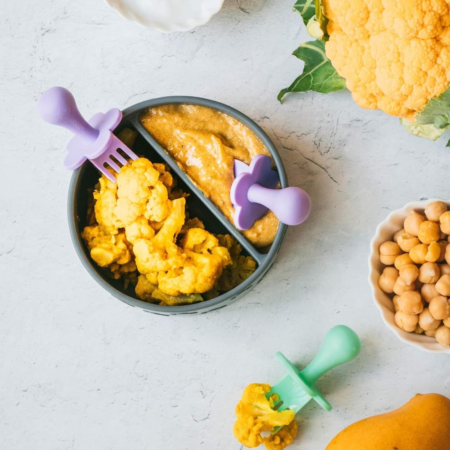 Grabease Suction Silicone Bowls for Toddler Feeding