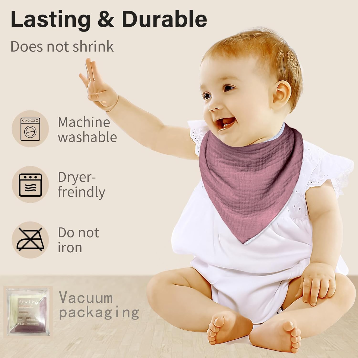 NISXABEBE Muslin Drooling Bibs for Baby Boy Girl