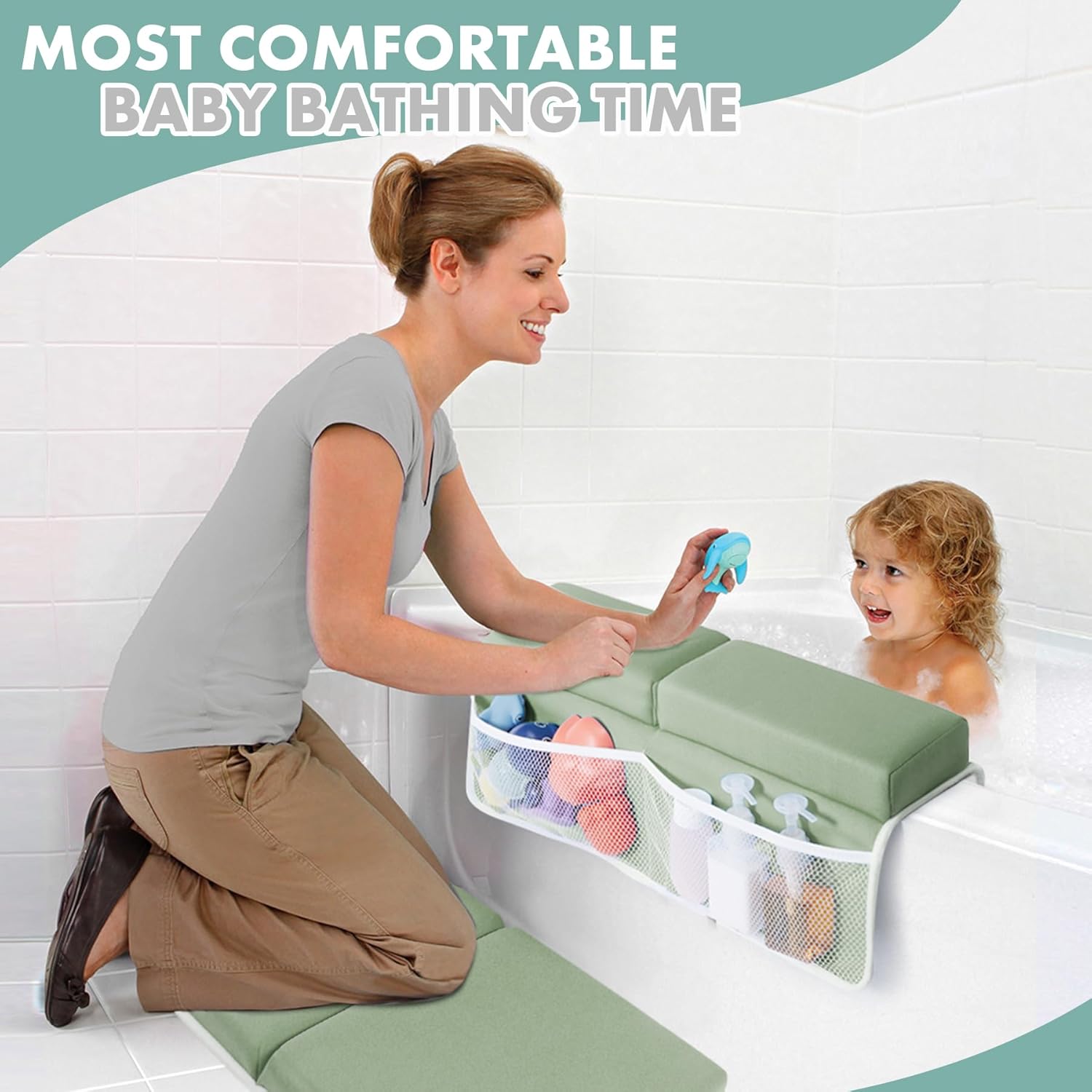 Beiens Bath Kneeler and Elbow Rest Pad Set