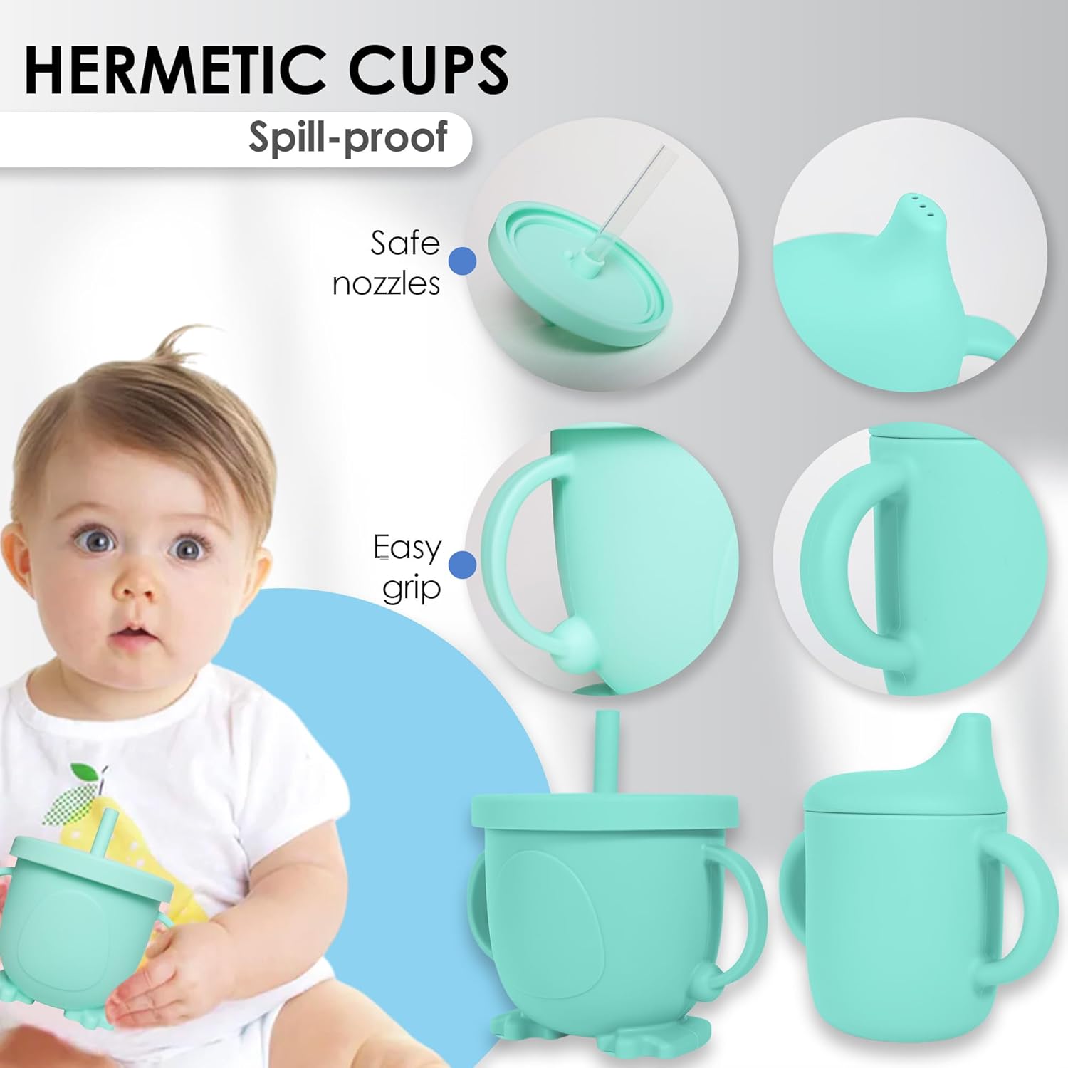 Bluet B 11pcs Silicone Baby Feeding Set - Green