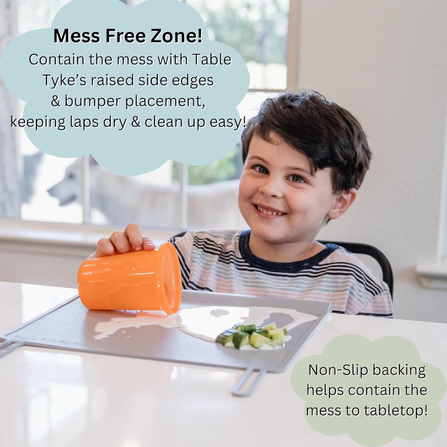 The Table Tyke 100 Silicone Placemat Sage Green 1