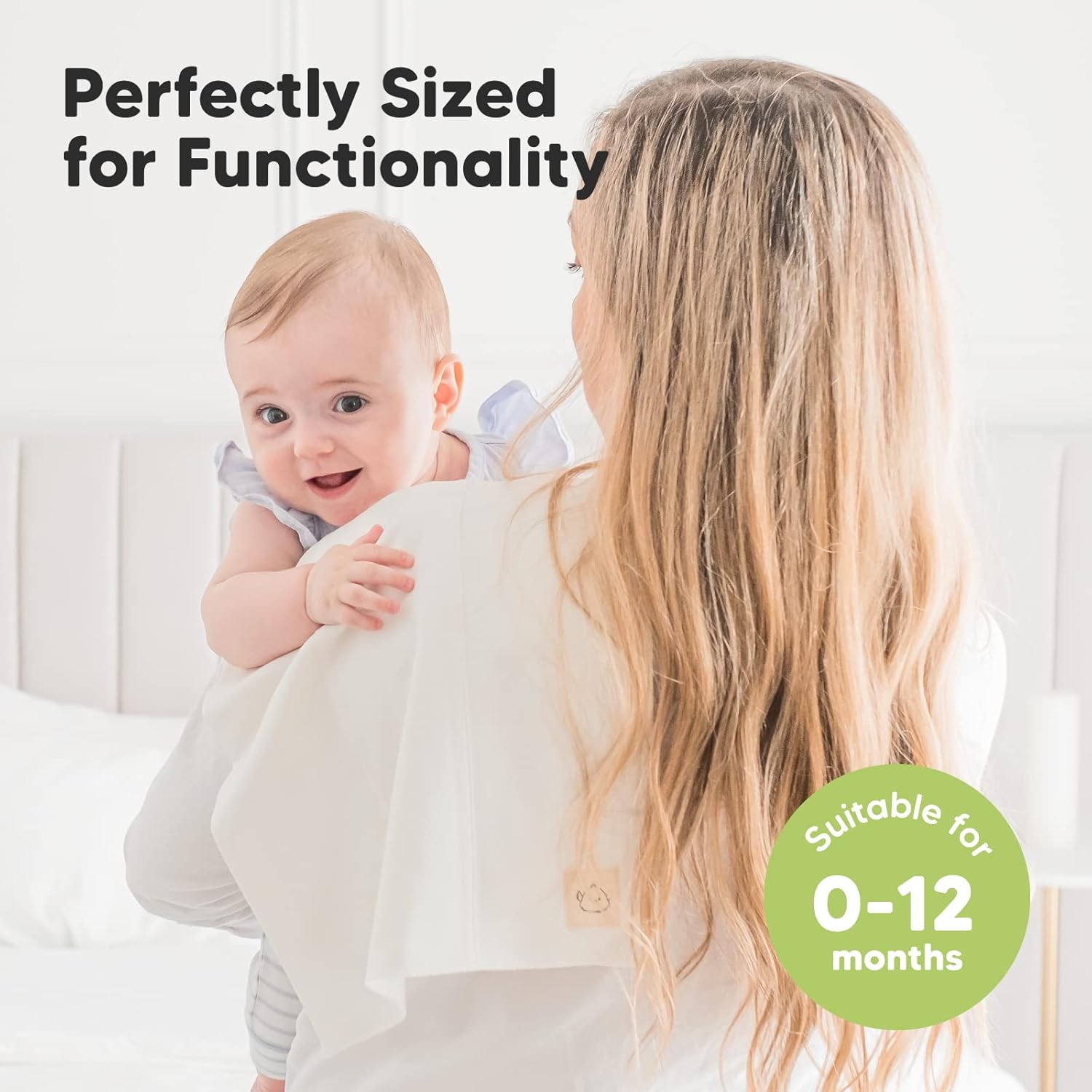 KeaBabies Organic Burp Cloths 6-Pack Neutrals
