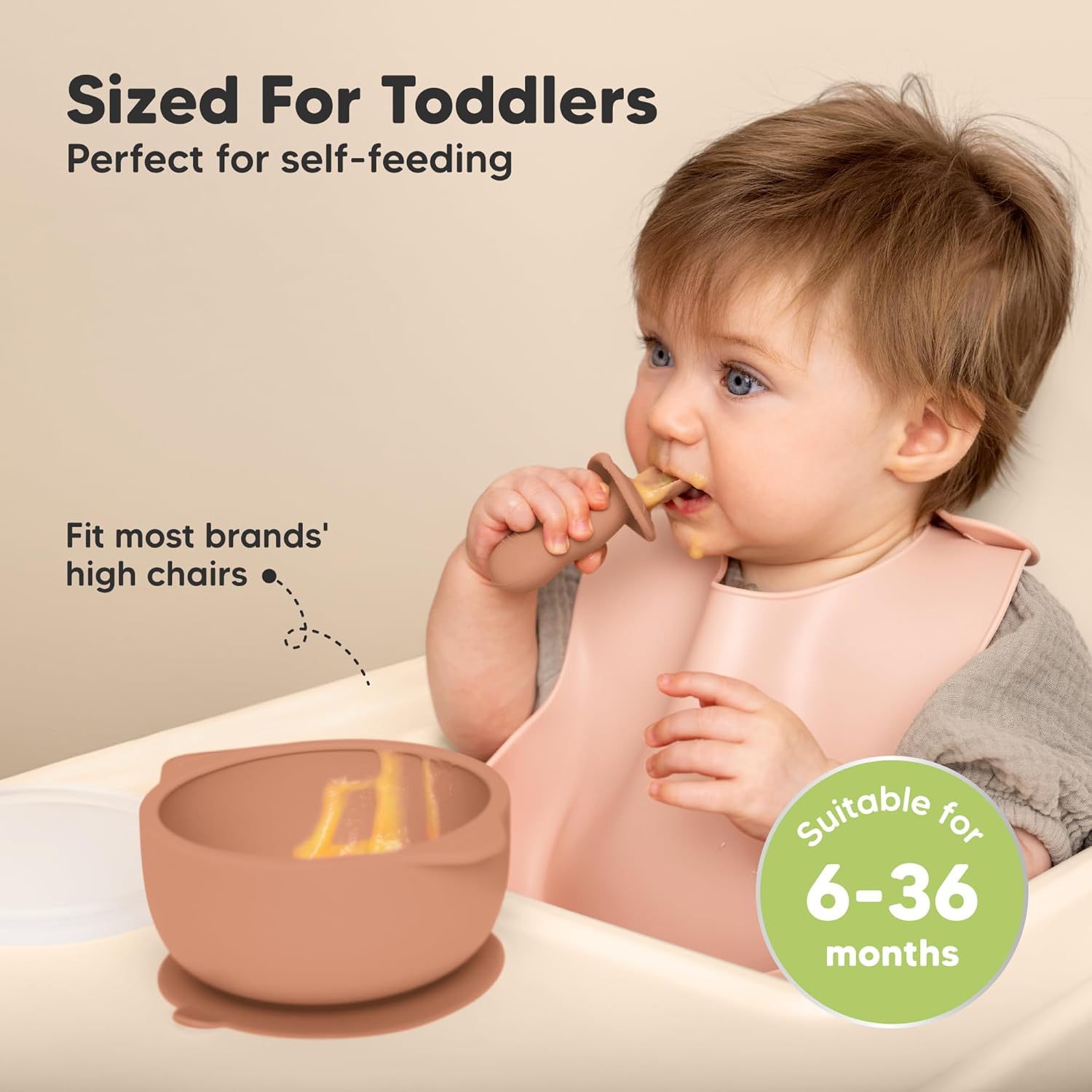 KeaBabies 2-Pack Suction Bowls with Lids and 12-Pack Food Containers