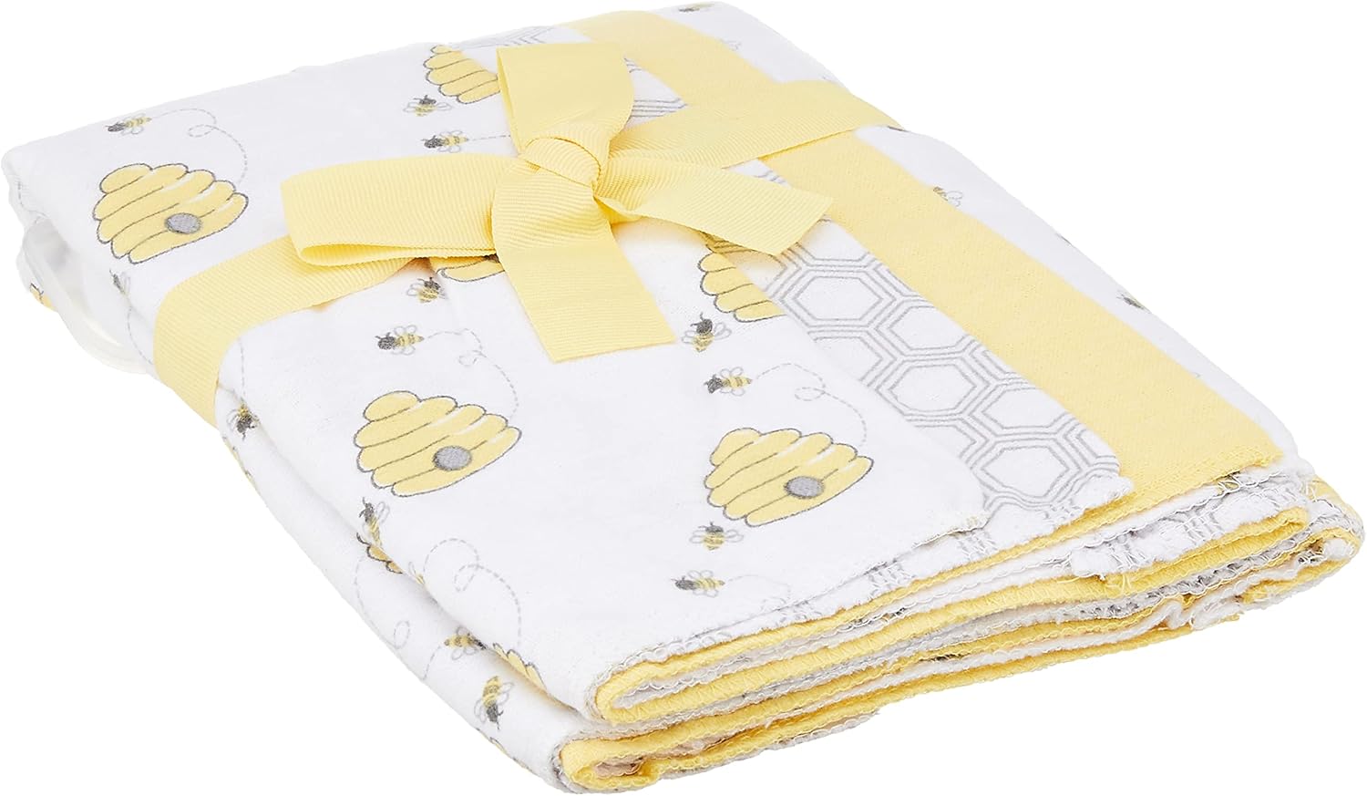 Hudson Baby Unisex Flannel Burp Cloths Set Bee