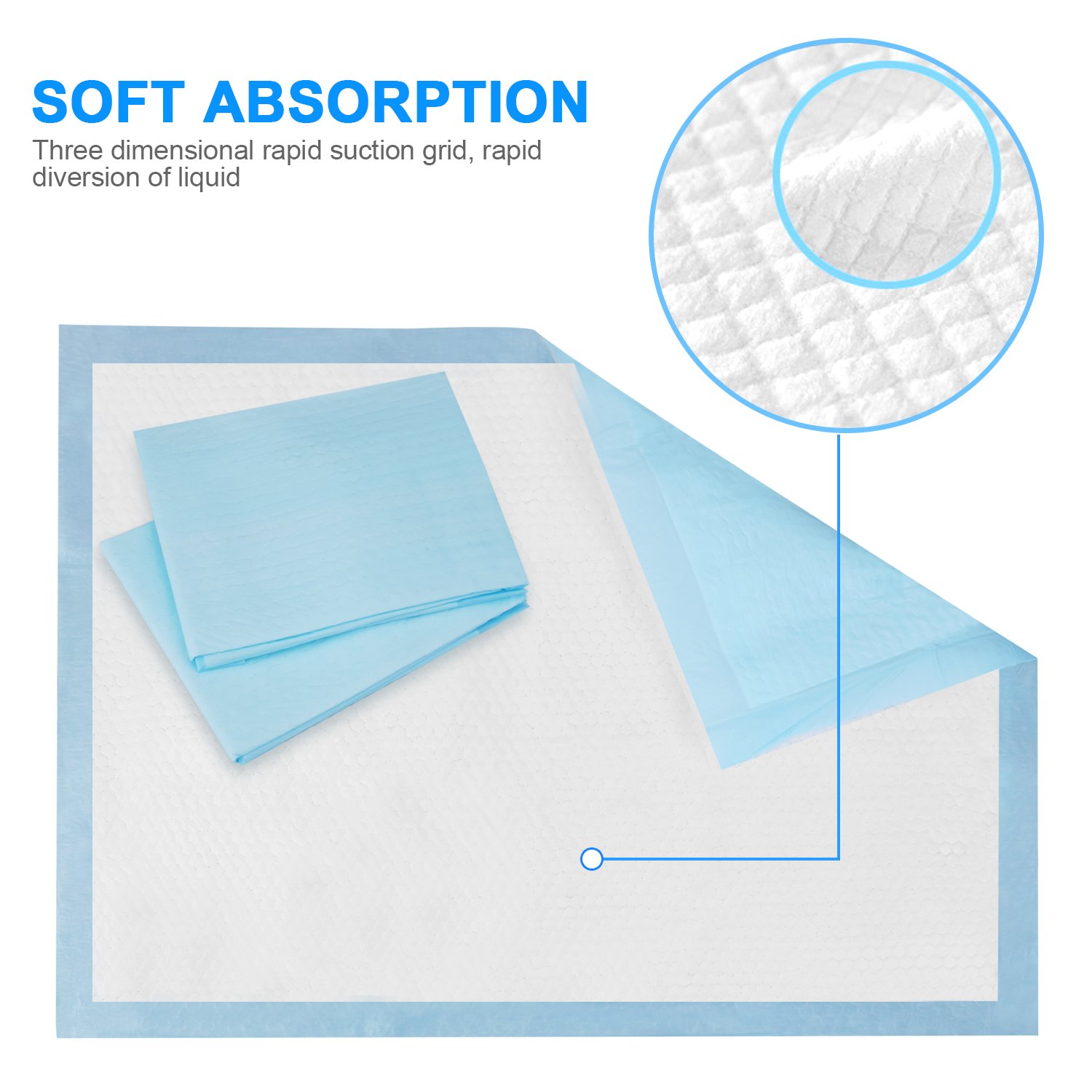 Zdolmy 100 Pack Baby Disposable Changing Pad 13x18 Inch Soft Waterproof Mat