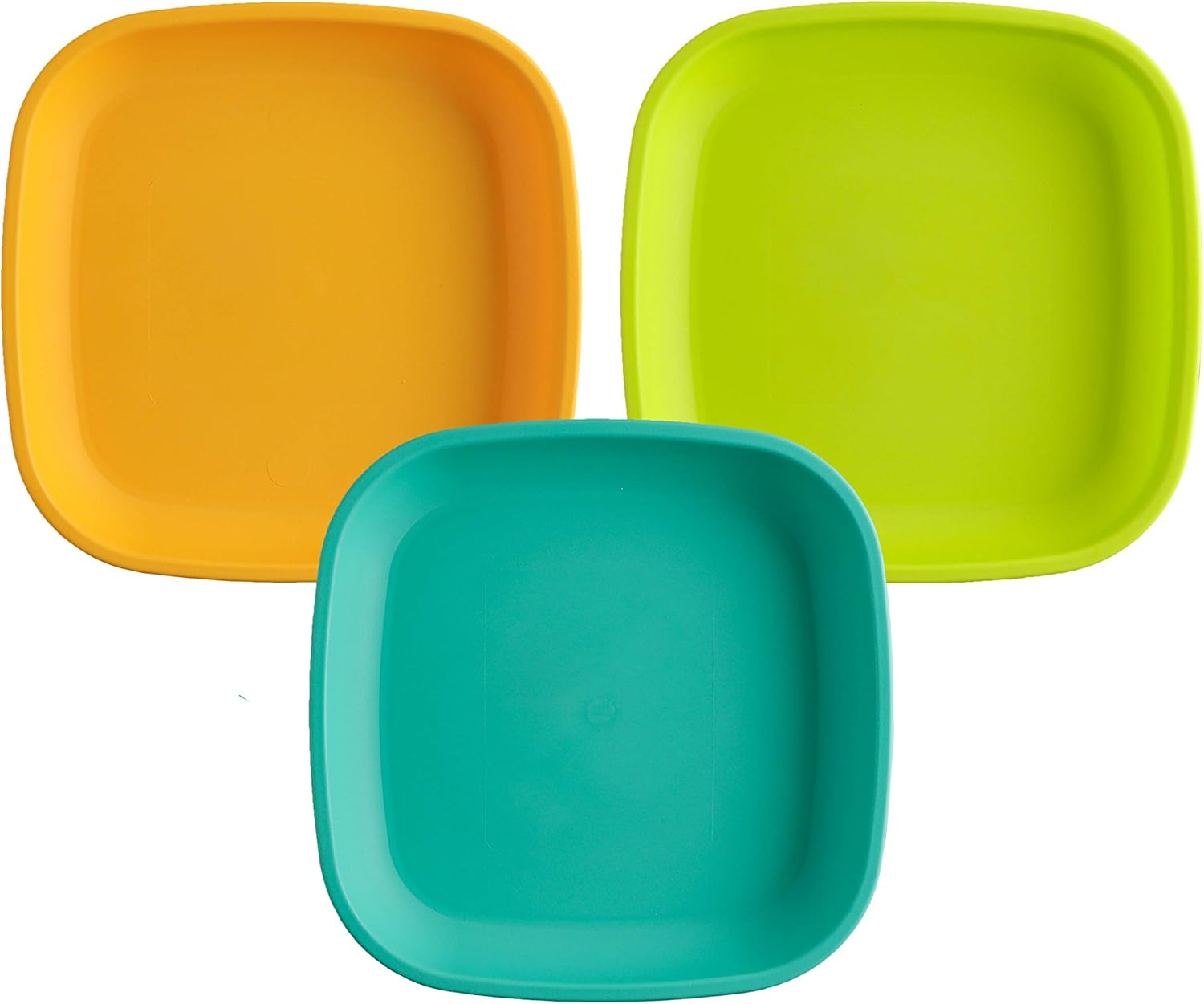 Re-Play 7 Toddler Plates Set of 3 - Durable Stackable Microwave Safe