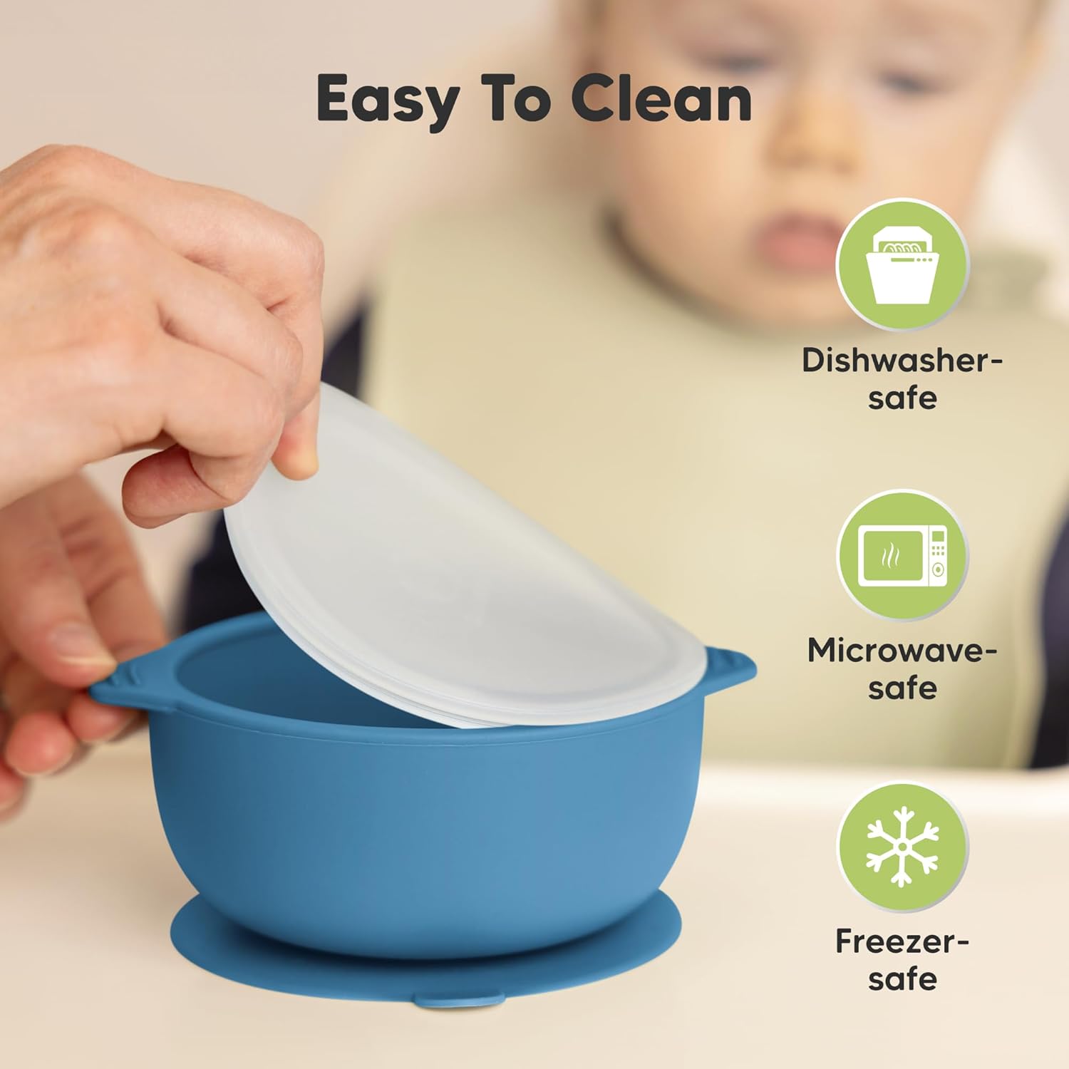 KeaBabies 2-Pack Suction Bowls with Lids and Utensils Set 1