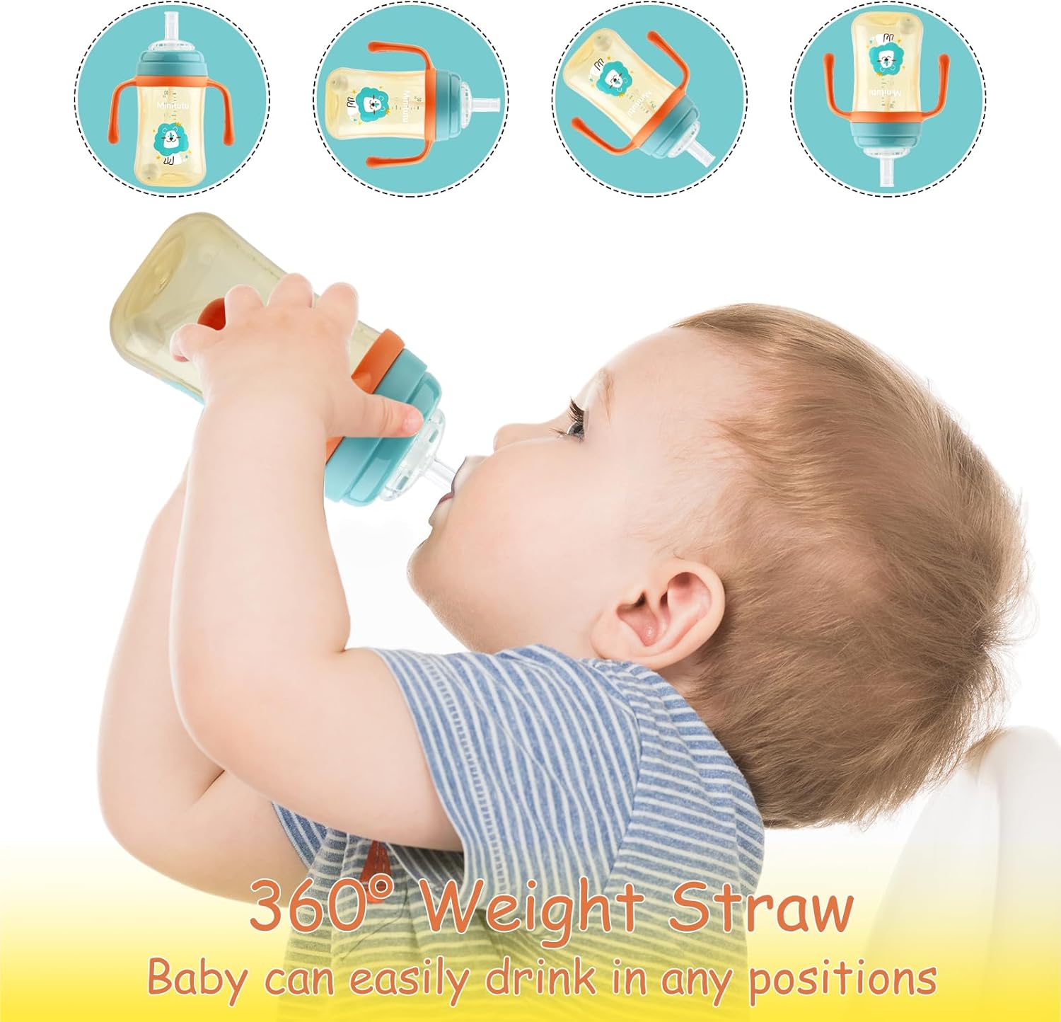 Nohlerlife Sippy Cup for Baby 6 Leak Proof 240ml BPA Free Green