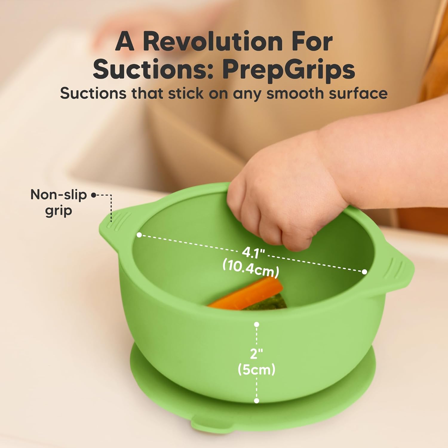 KeaBabies 2-Pack Suction Bowls with Lids and Utensils Set 1