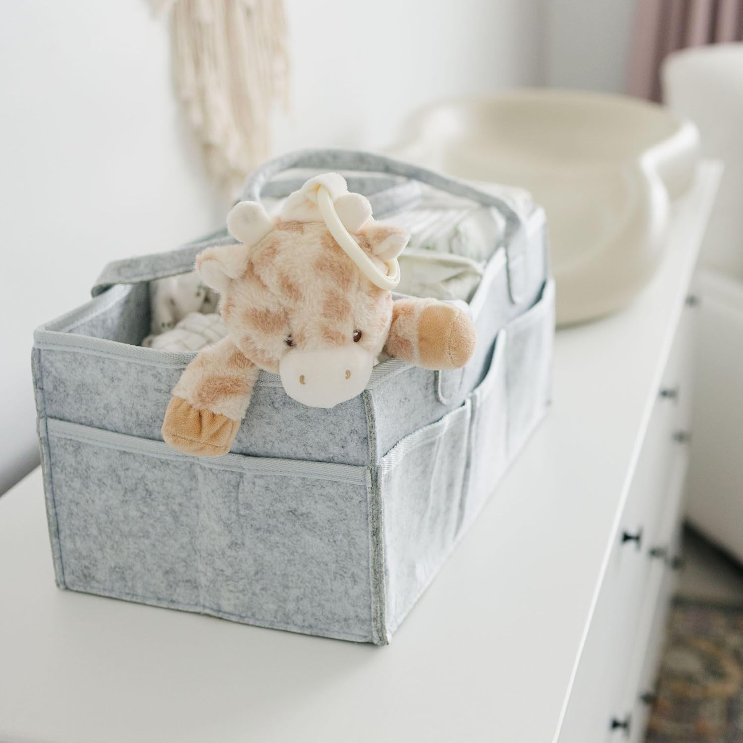 Putska Nursery Storage Basket - Diaper Caddy Organizer 1