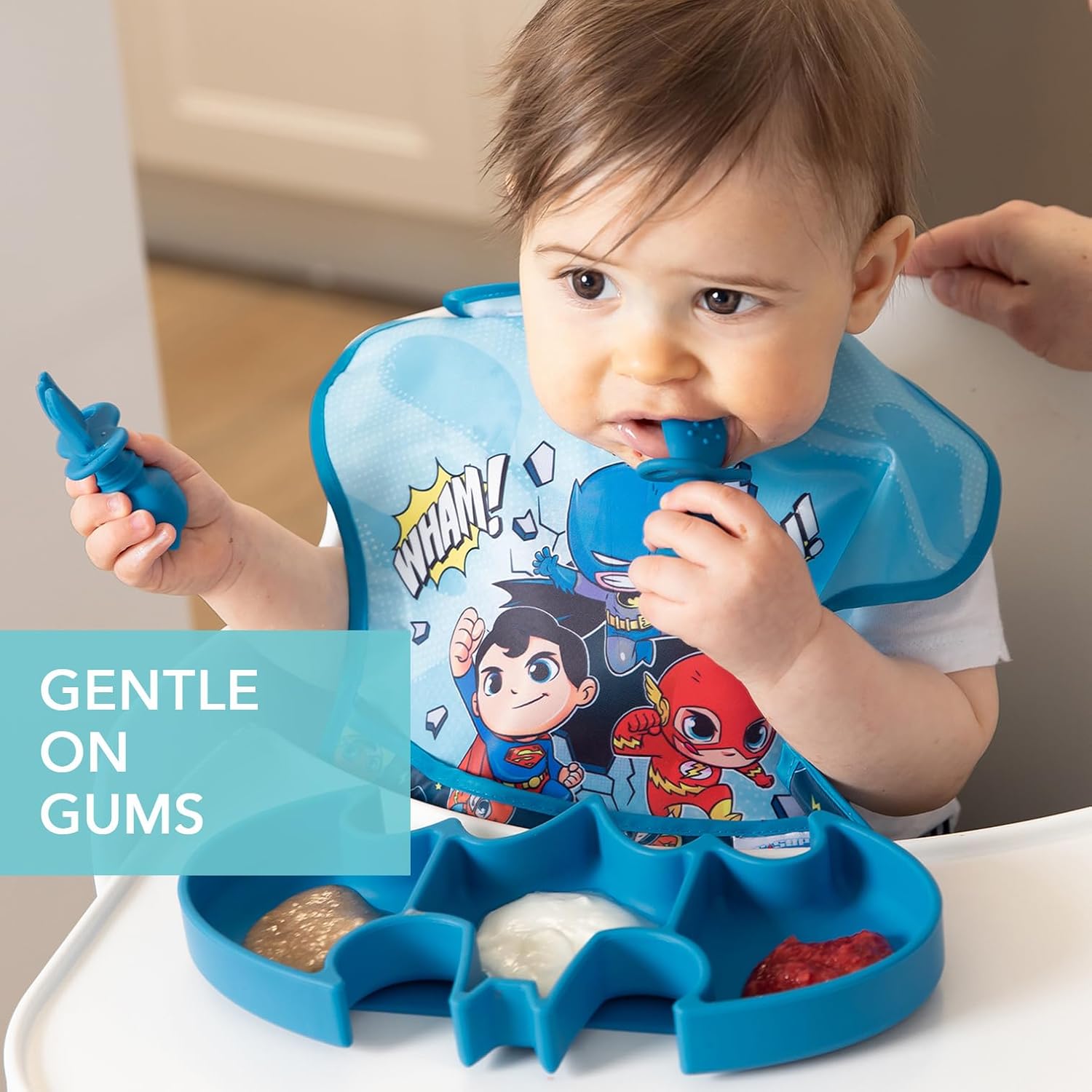 Bumkins Baby Utensils Set - Batman Blue 6 Months