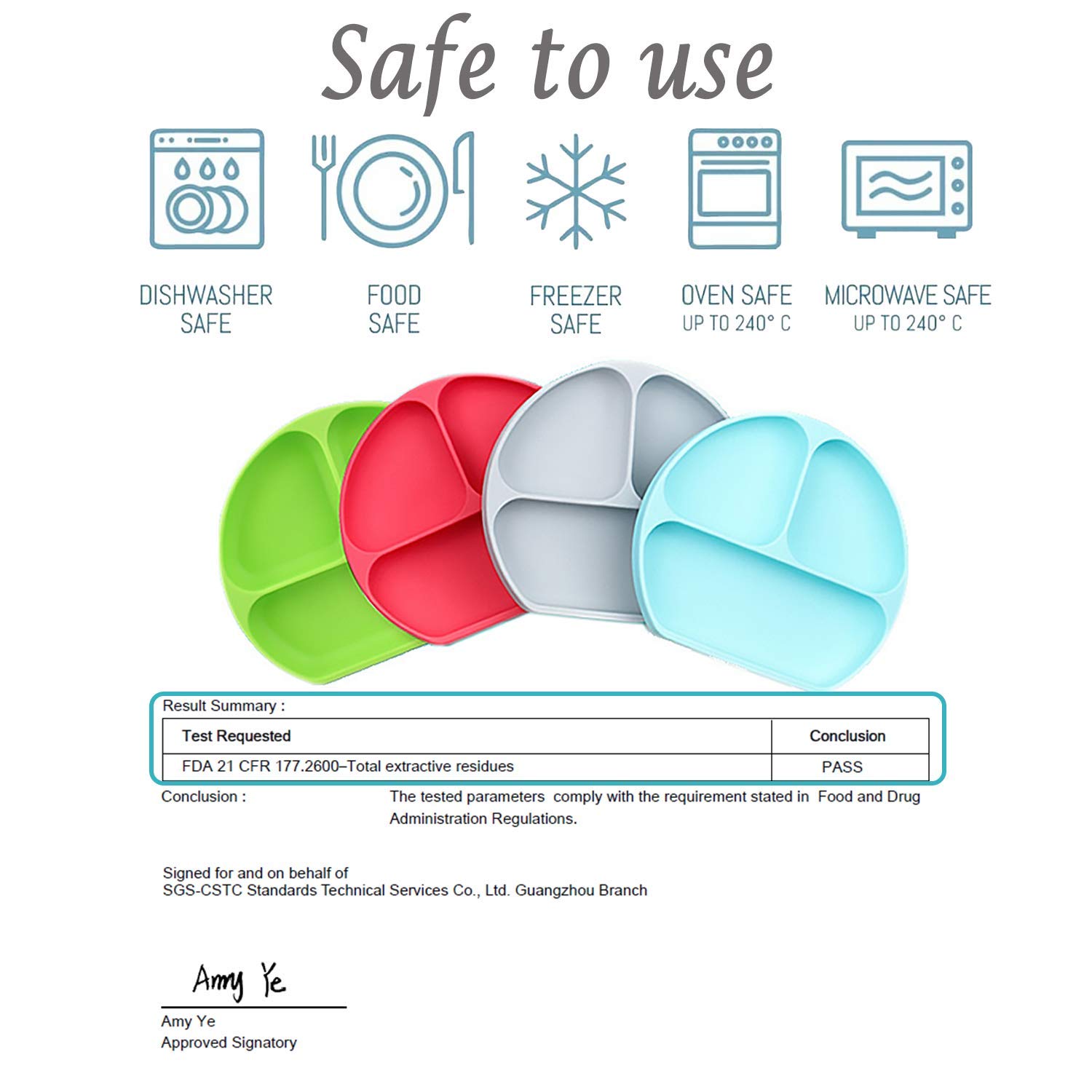 Baby Drom Silicone Suction Plates for Self-Feeding