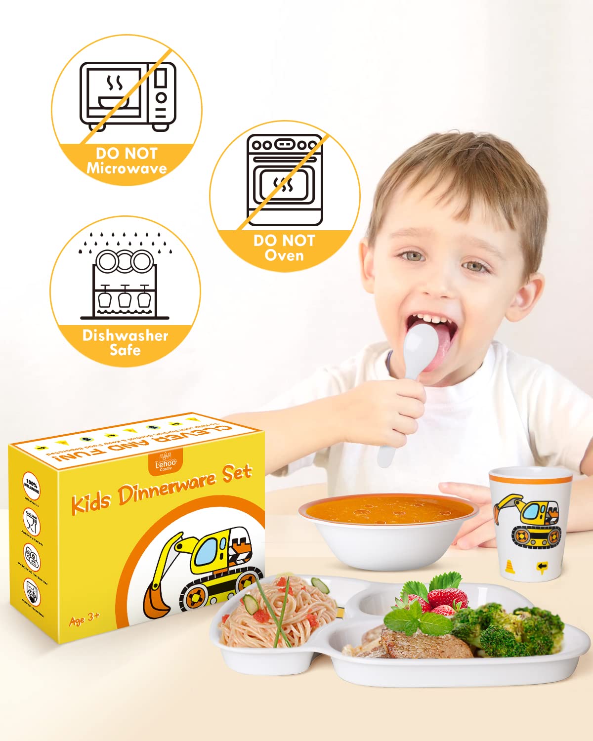Lehoo Castle Kids Dinnerware Set 5 Piece