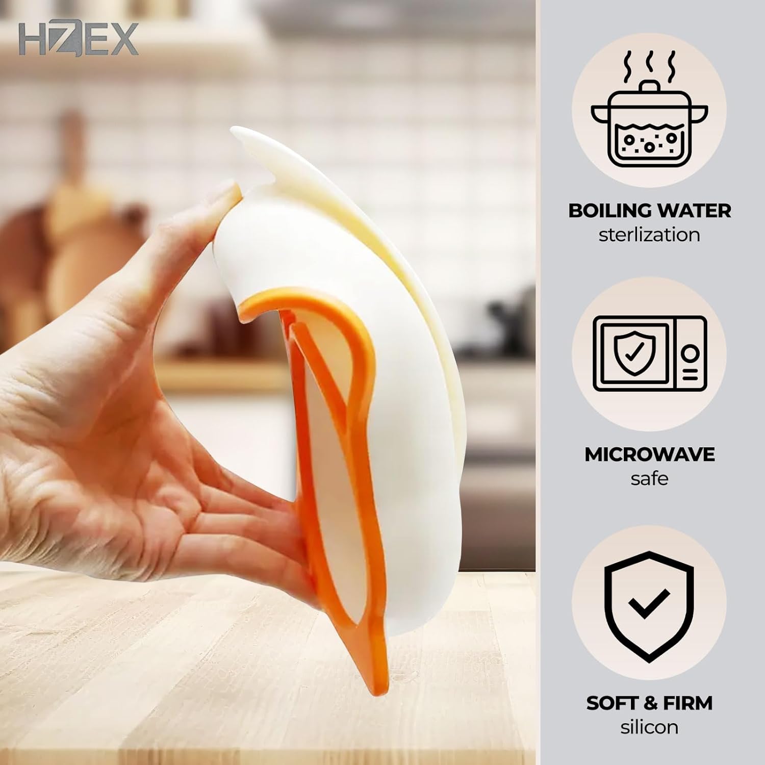 HZEX Owl Themed Silicone Feeding Set for Toddlers - 4 Piece
