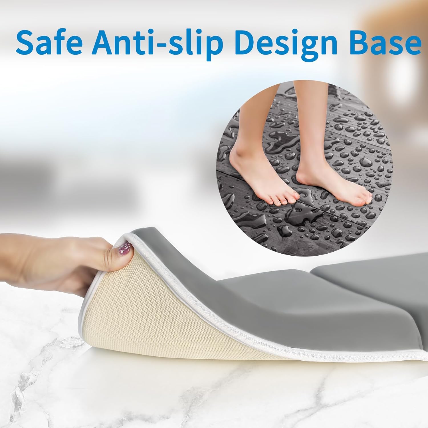 JJGoo Bath Kneeler with Elbow Rest Pad Set - Gray 1