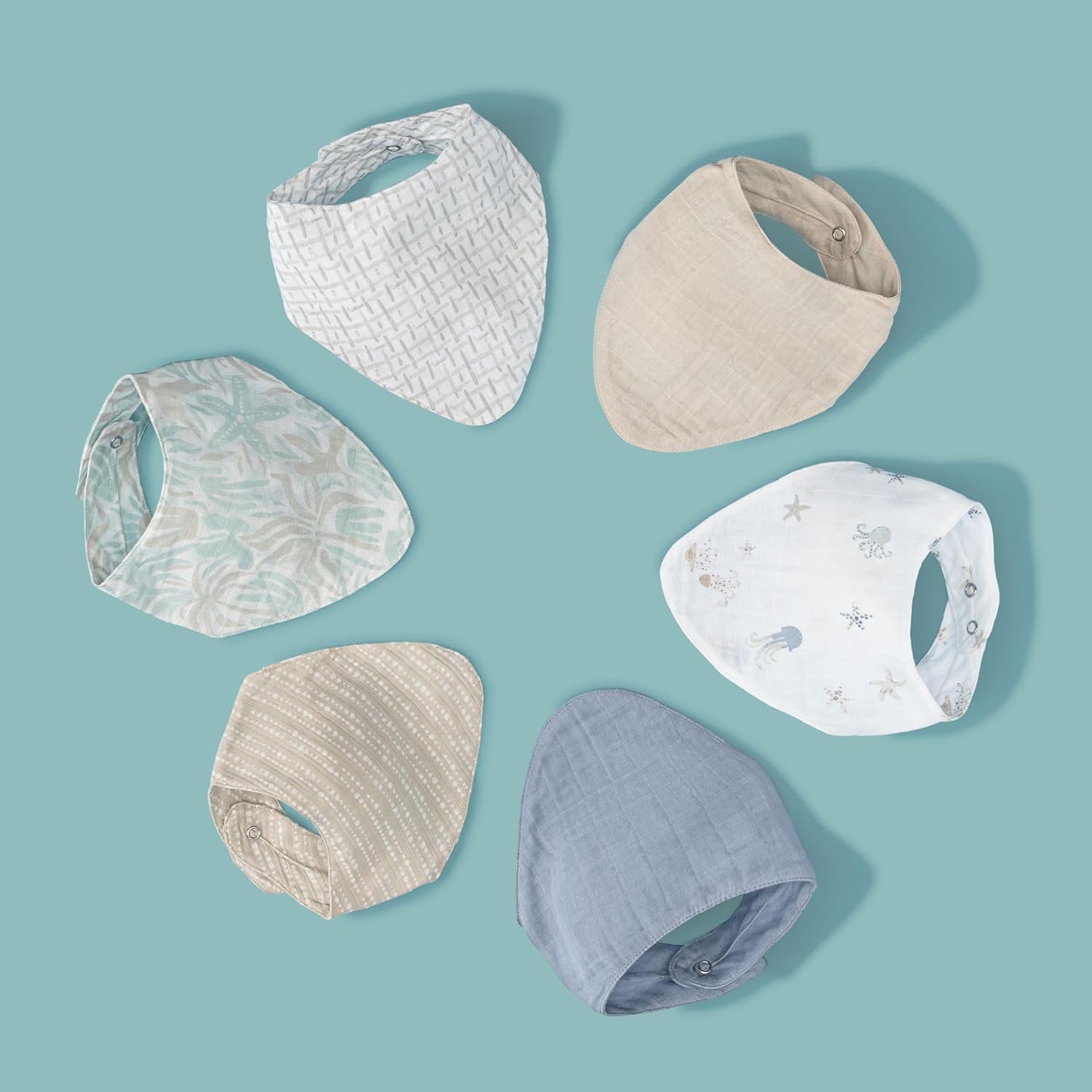 Crane Baby Soft Muslin Bib Set for Teething and Drooling