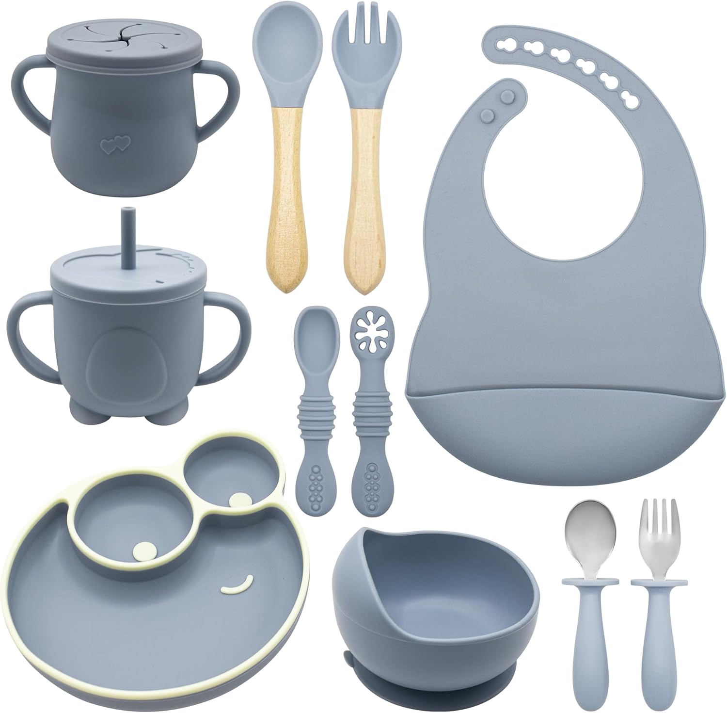 zmkele Silicone Baby Feeding Set 11pcs for 6 Months