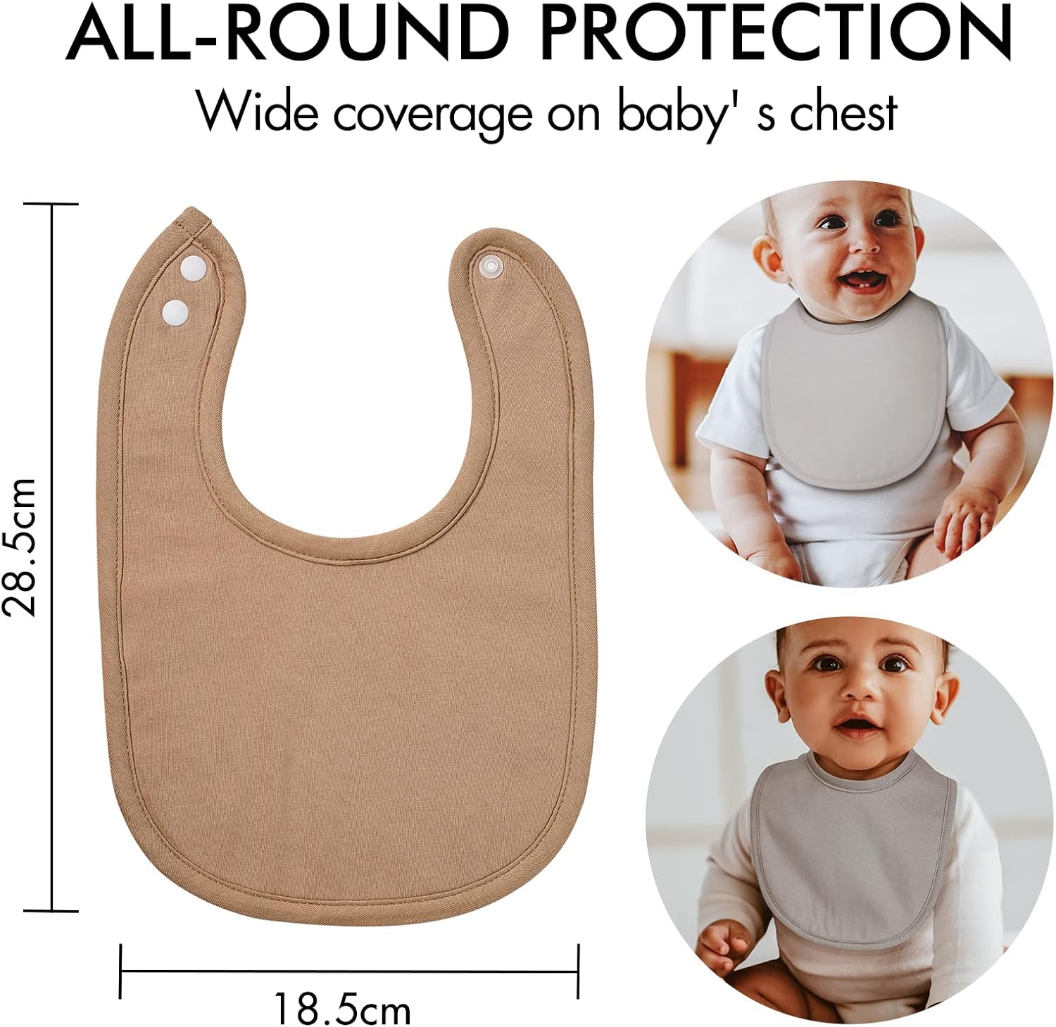 egmao baby 10 Pack Snap Bibs for Newborns