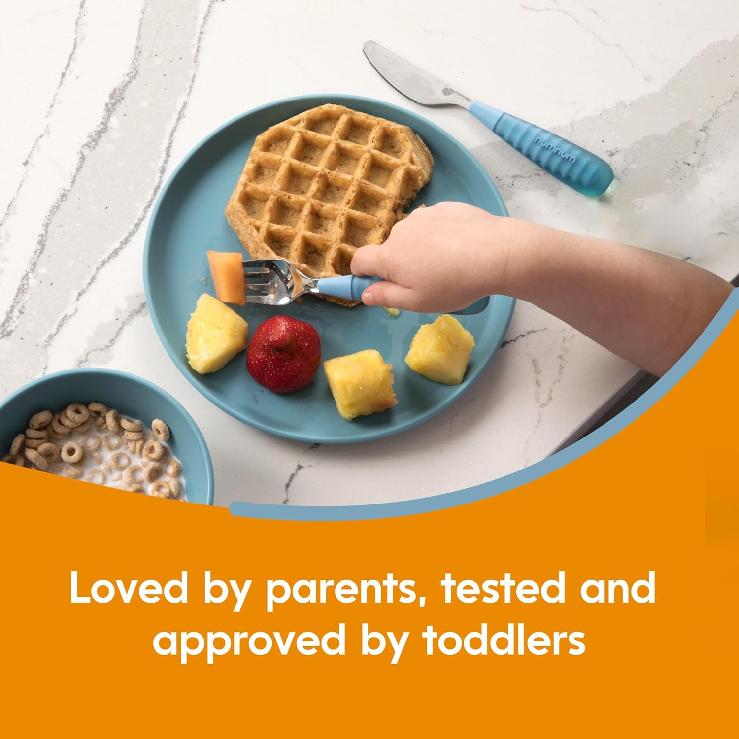 NumNum Toddler Plates Set - 4-Pack BPA-Free Non-Toxic
