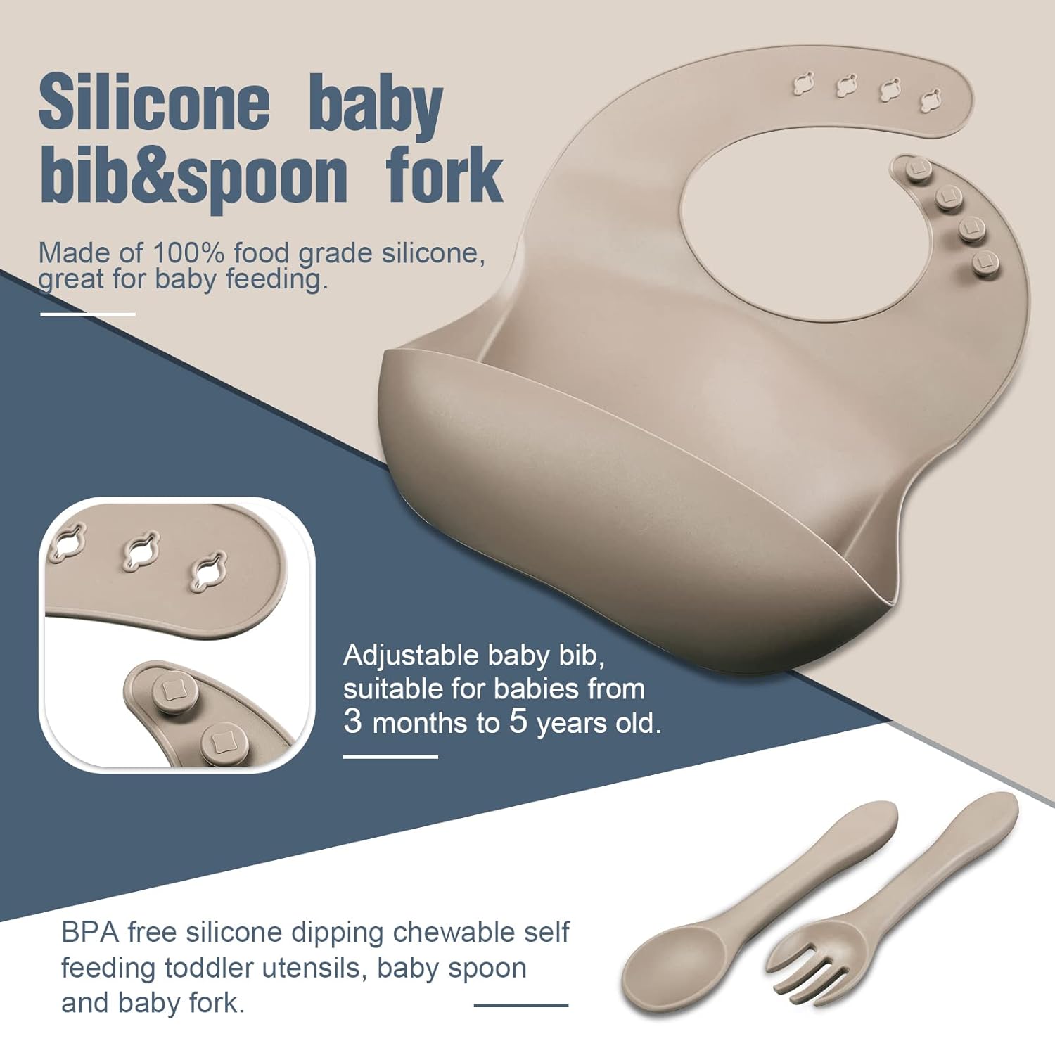 Potchen 10 Pack Silicone Baby Feeding Set 1