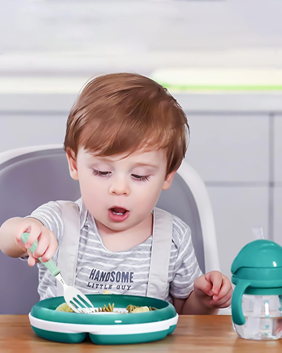 DF DUALFERV Toddler Utensils Set 10 Pcs BPA Free