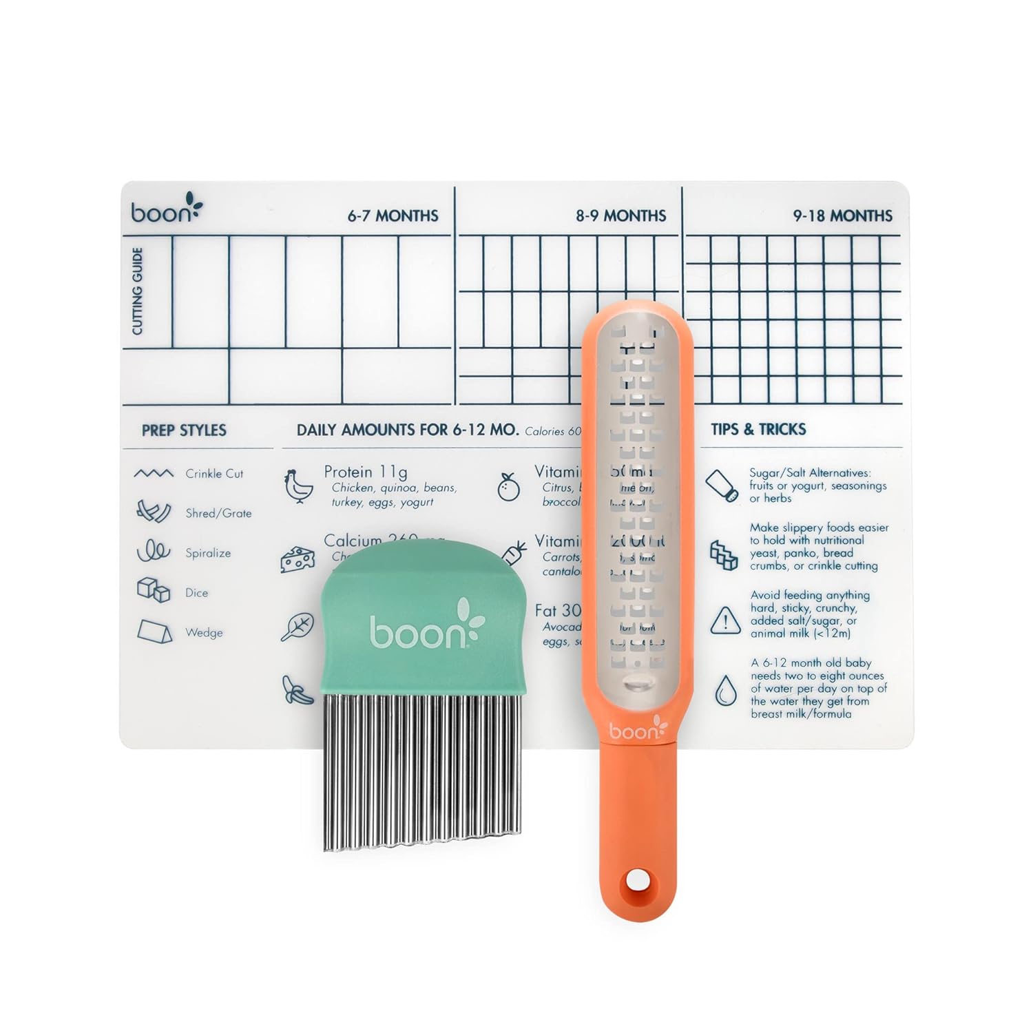 Boon DIVVY Baby Food Prep Kit with Placemat Grater and Cutter