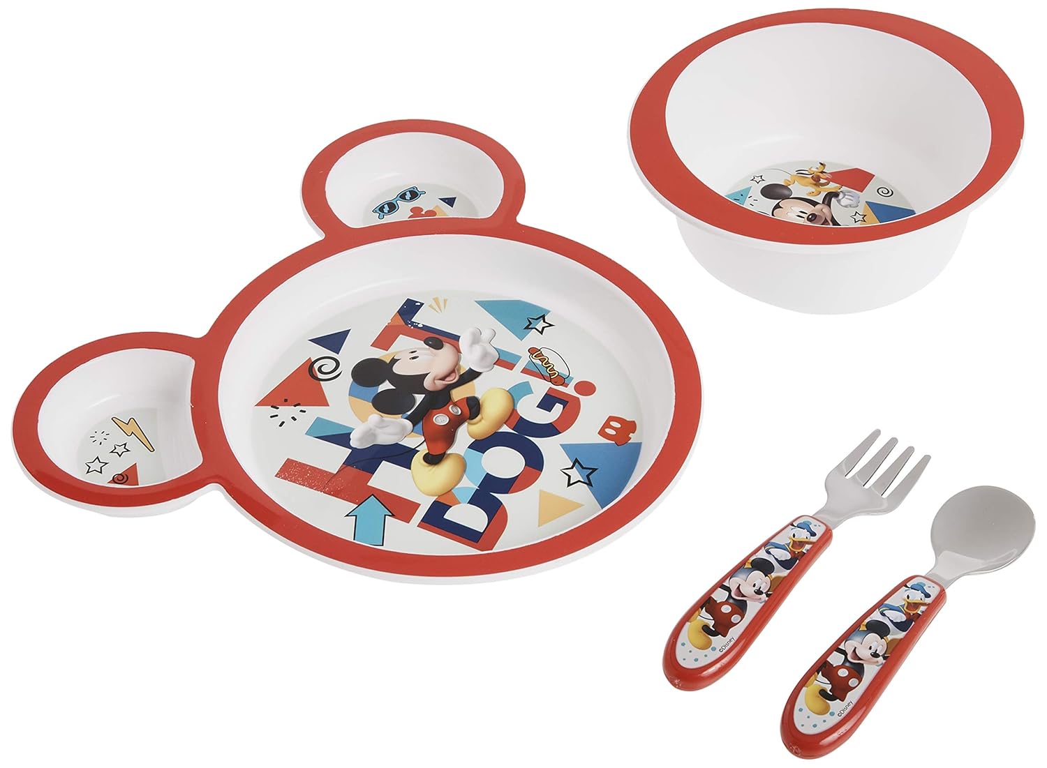 The First Years Disney Mickey Mouse Dinnerware Set 4 Count