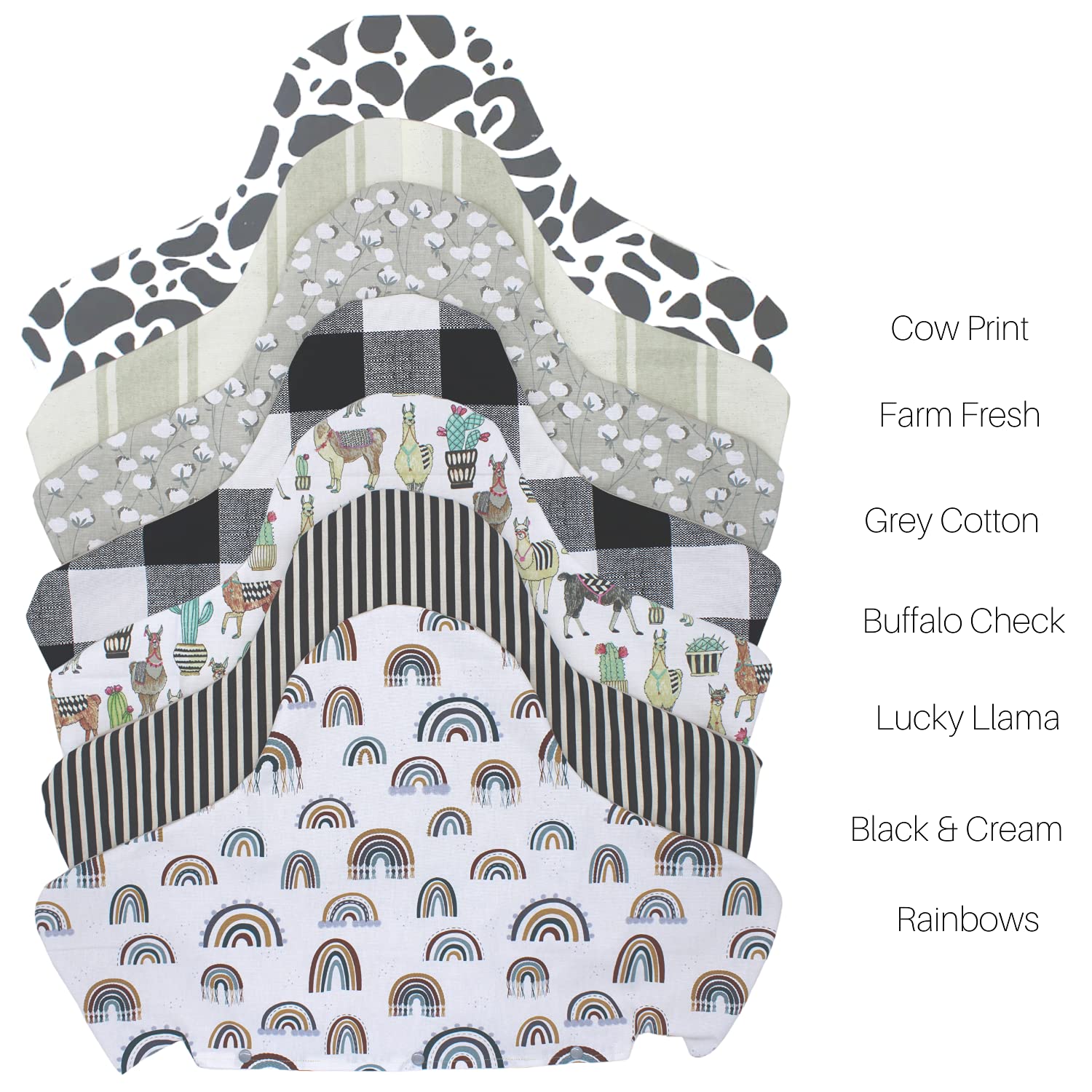 Handmade High Chair Cover with Rainbow Design
