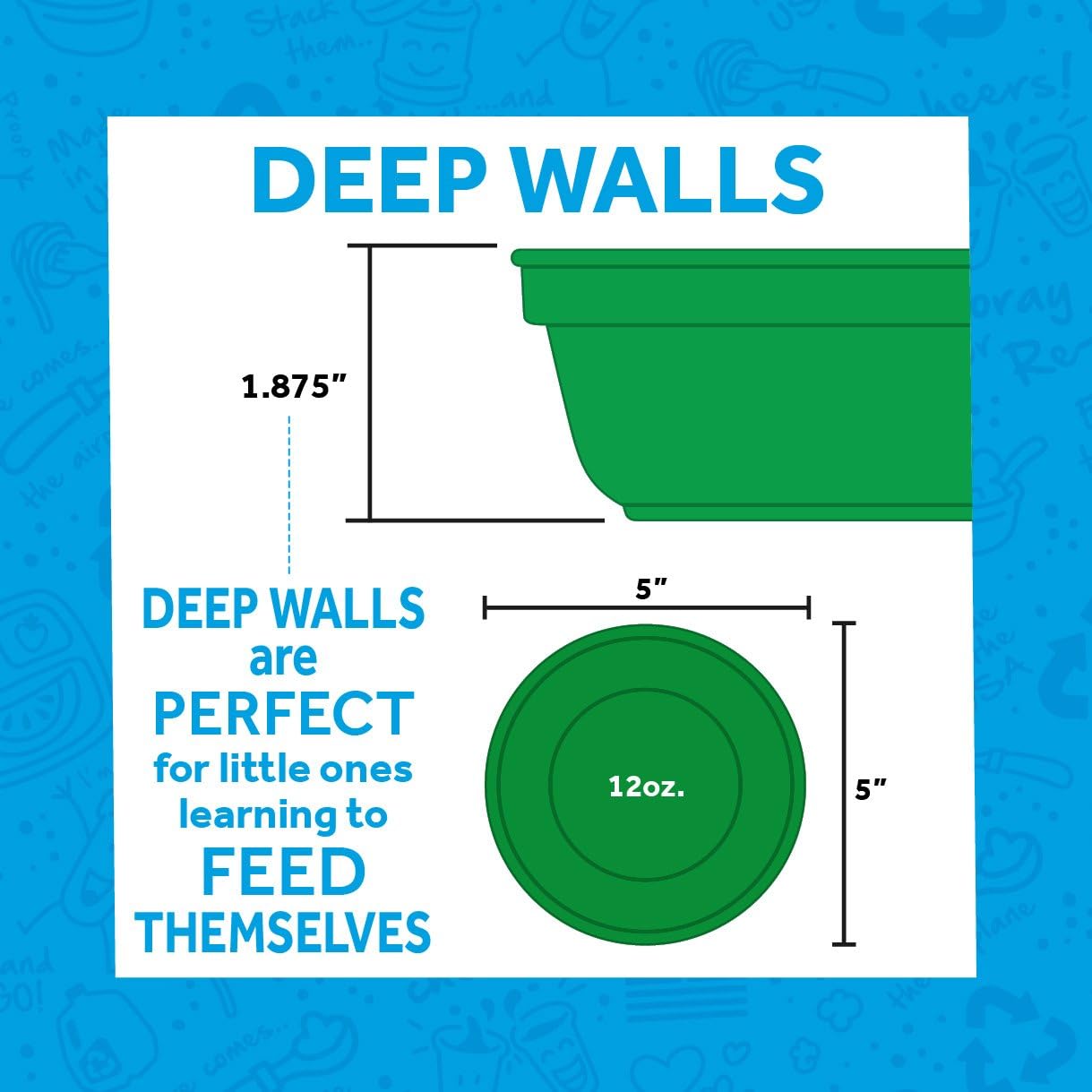 Re-Play 12 Oz Reusable Plastic Bowls Set of 4 1