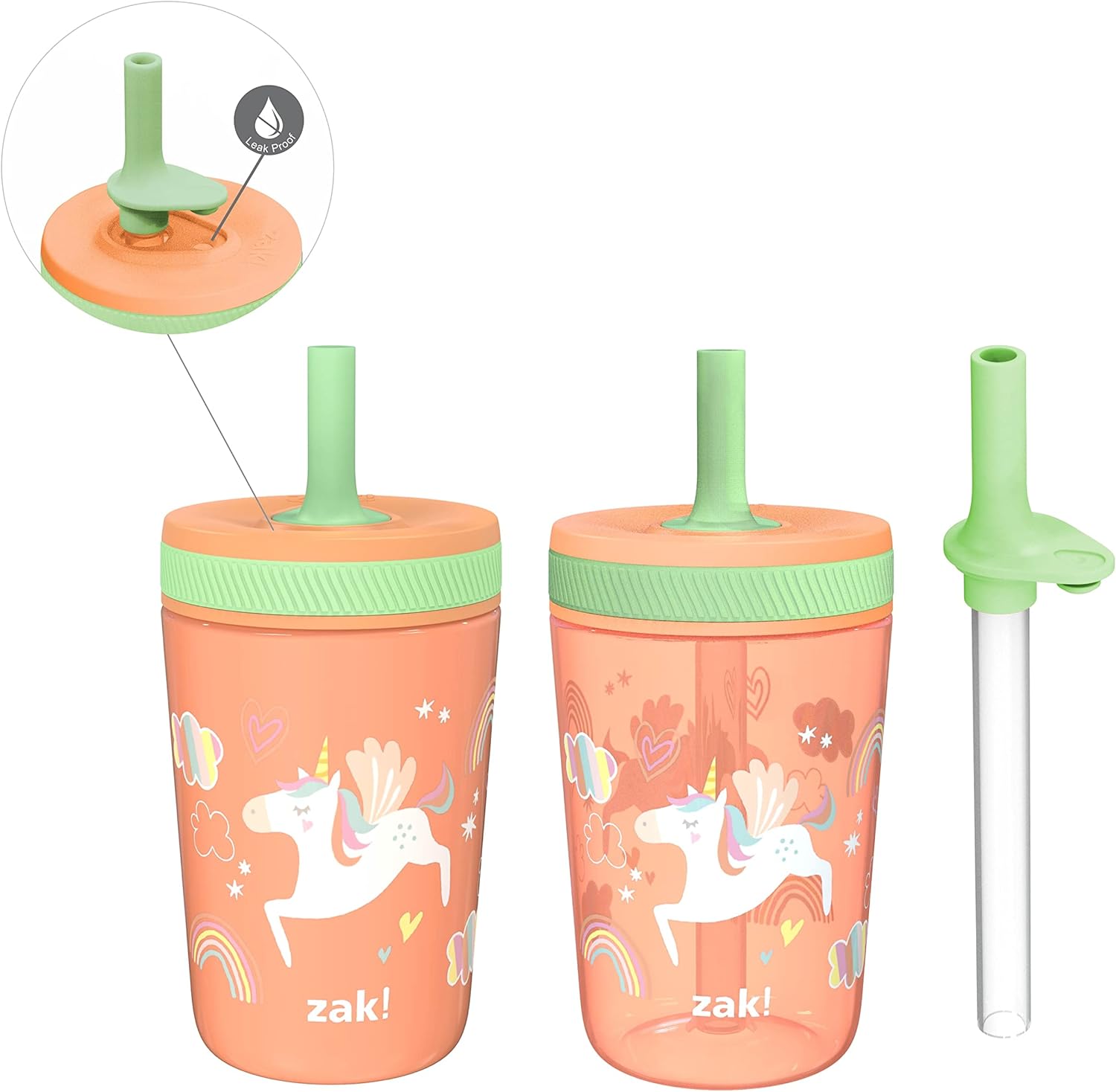 Zak Designs Unicorn Kelso Tumbler Set 3pc 1