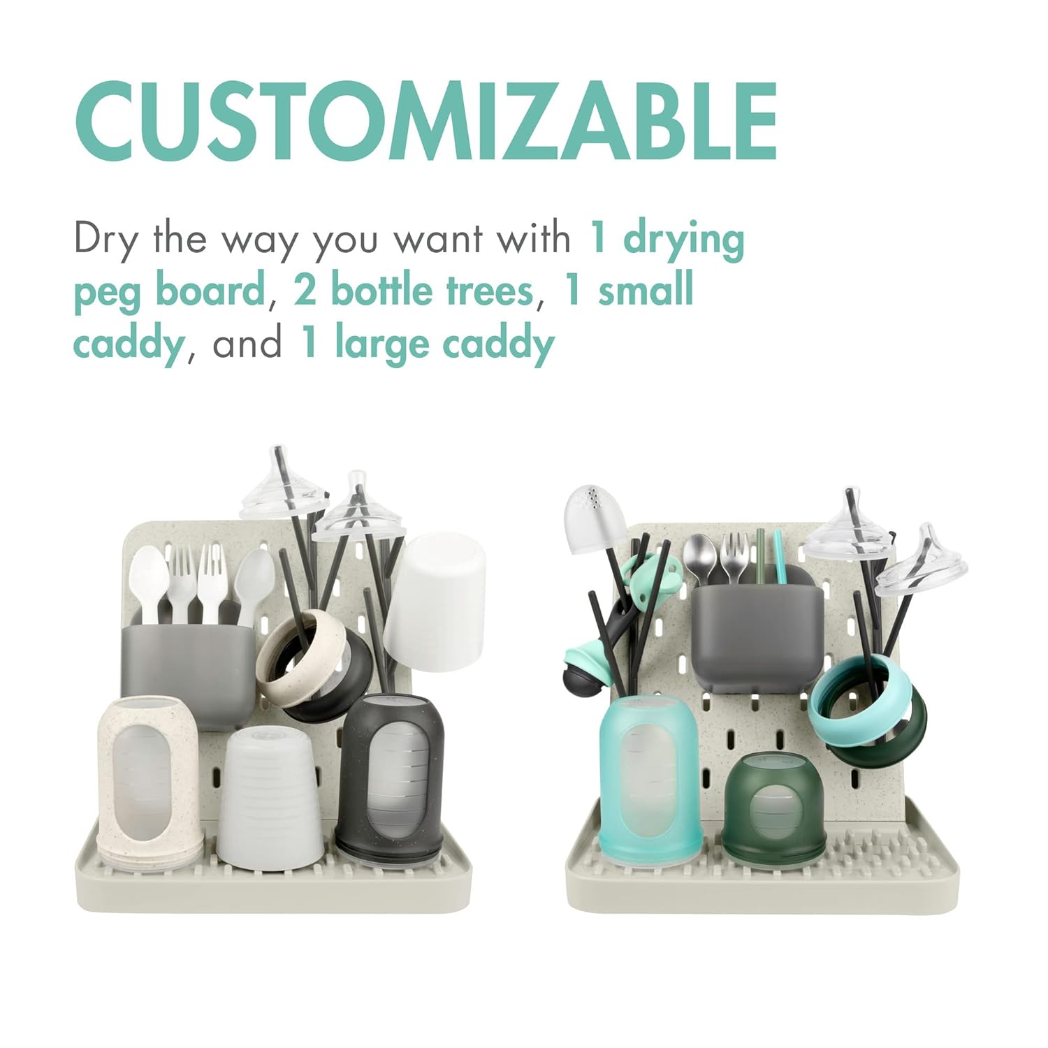 Boon Groove Vertical Baby Bottle Drying Rack - Holds 6 Bottles