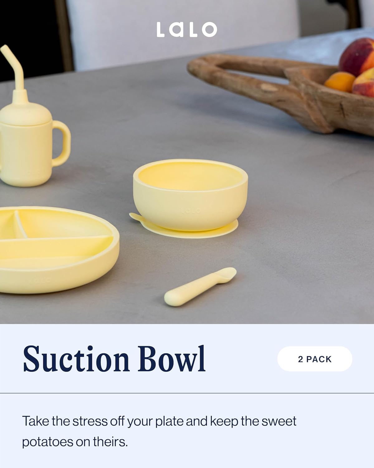 Lalo Suction Bowls 2 Pack - BPA-Free Non-Toxic