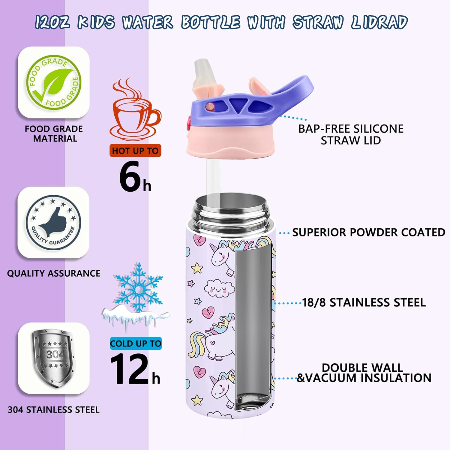 XccMe Kids Sublimation Tumbler 12oz with Handle 1