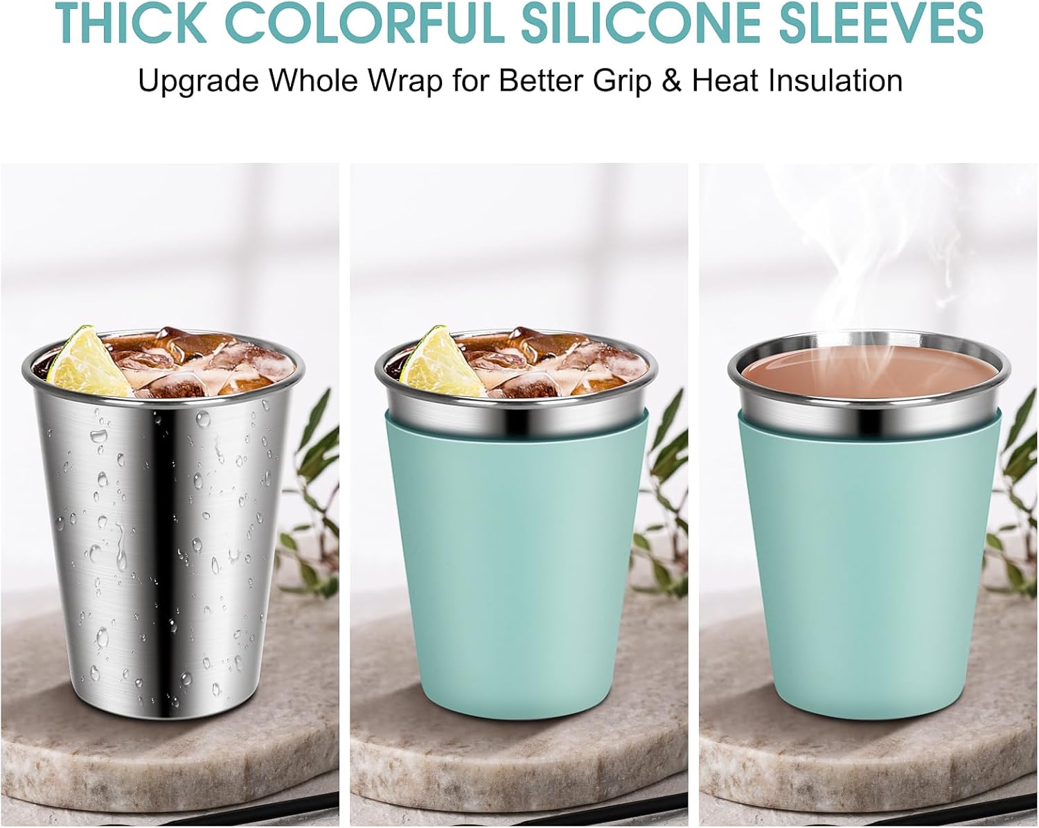 Rommeka 12oz Sippy Cups with Straws and Lids