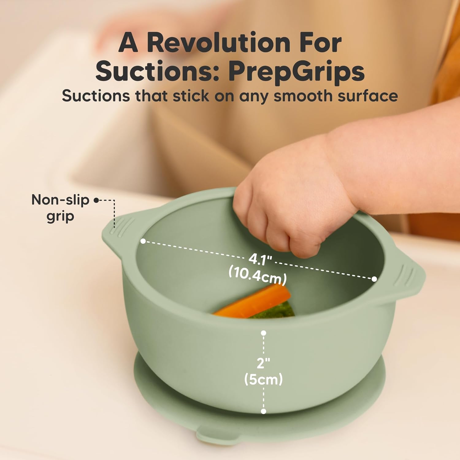 KeaBabies 2-Pack Suction Baby Bowls with Lids and 12-Pack Food Containers
