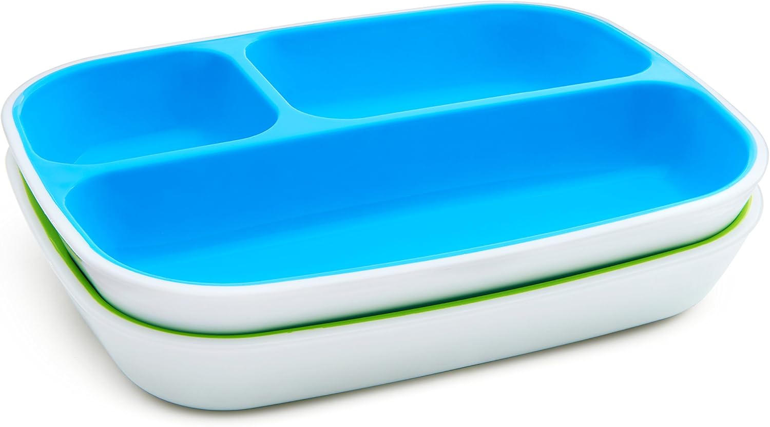 Munchkin Splash 4 Piece Toddler Plate and Bowl Set BlueGreen