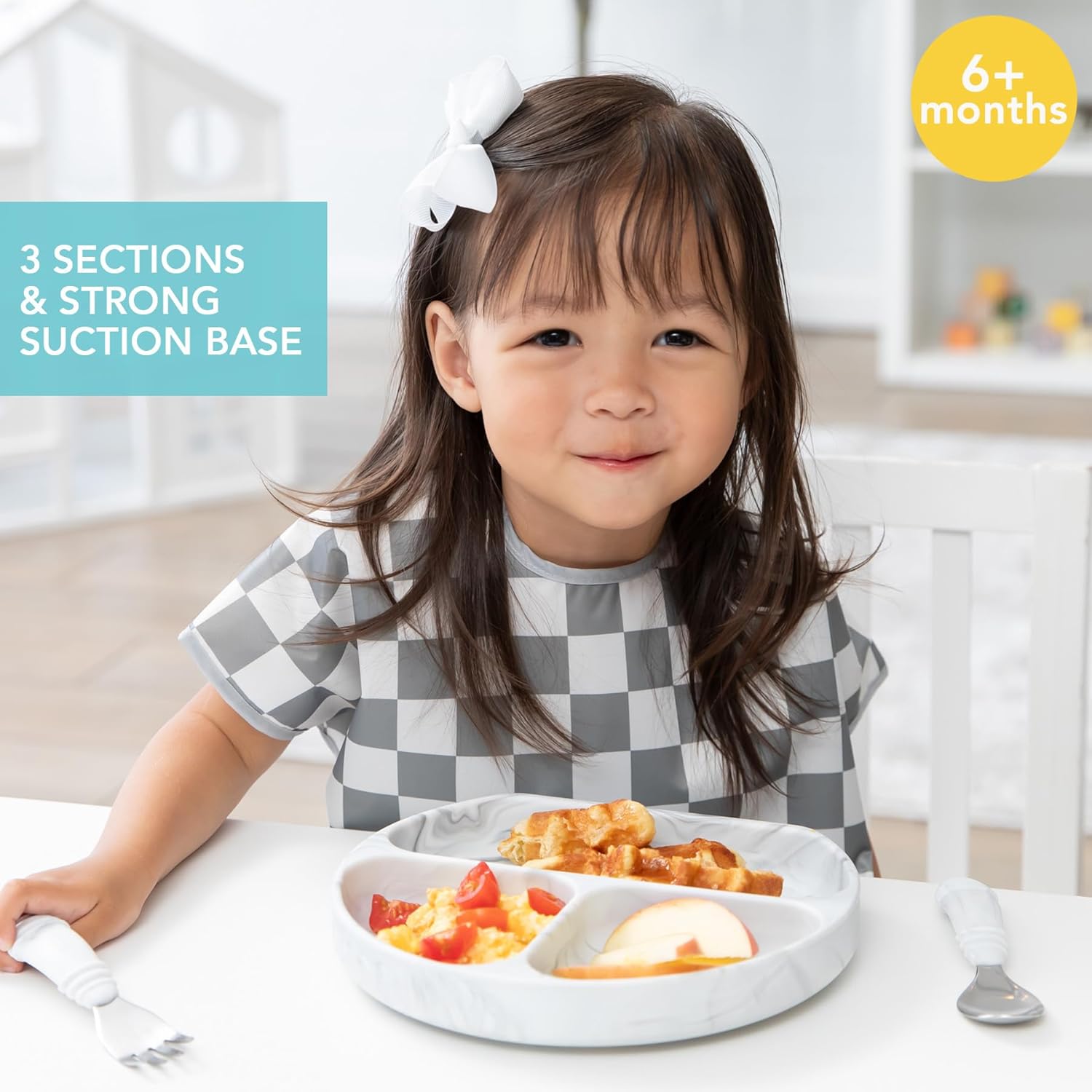Bumkins Toddler Suction Plate with Divided Grip 1