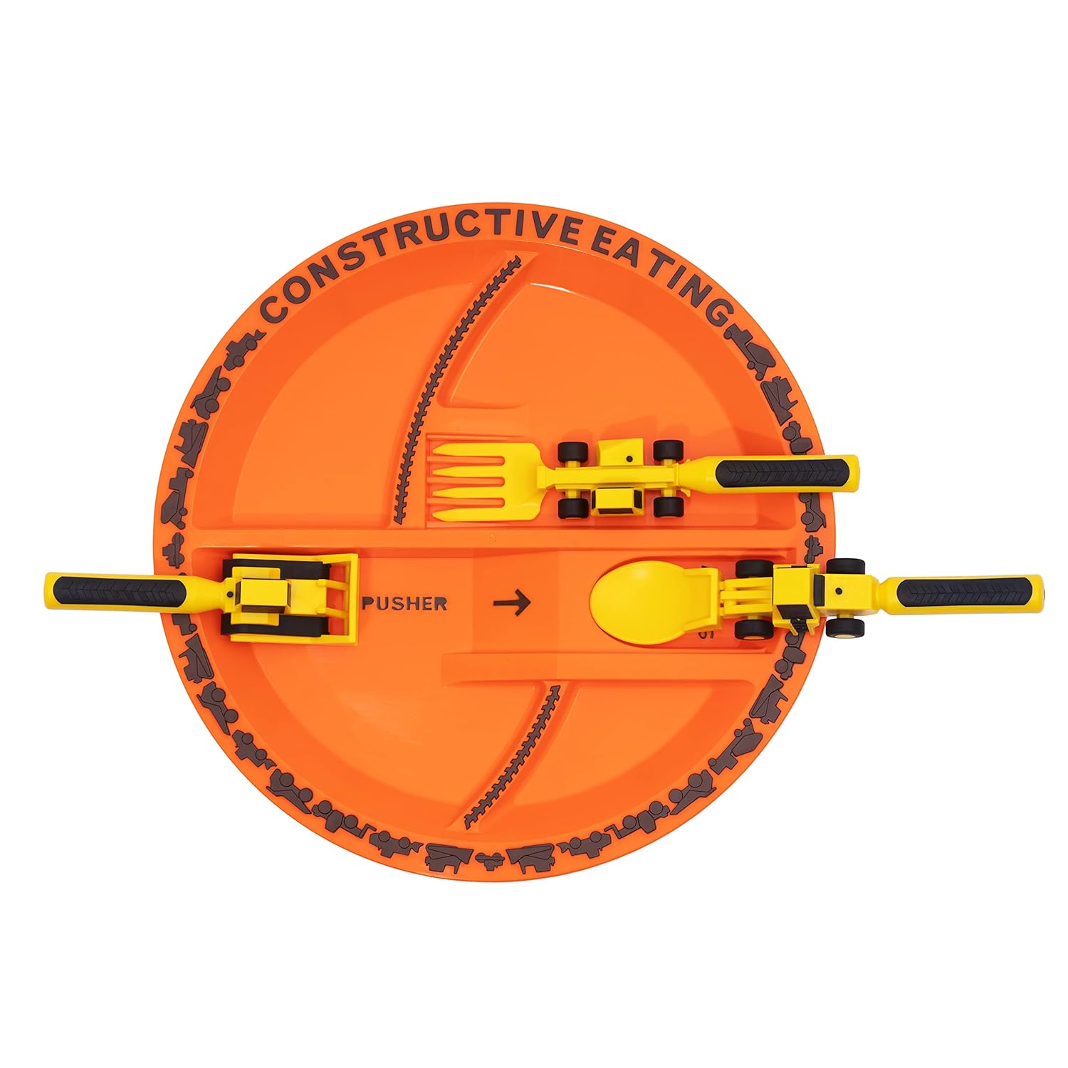Constructive Eating Plate Utensils Set for Toddlers Ages 1-3