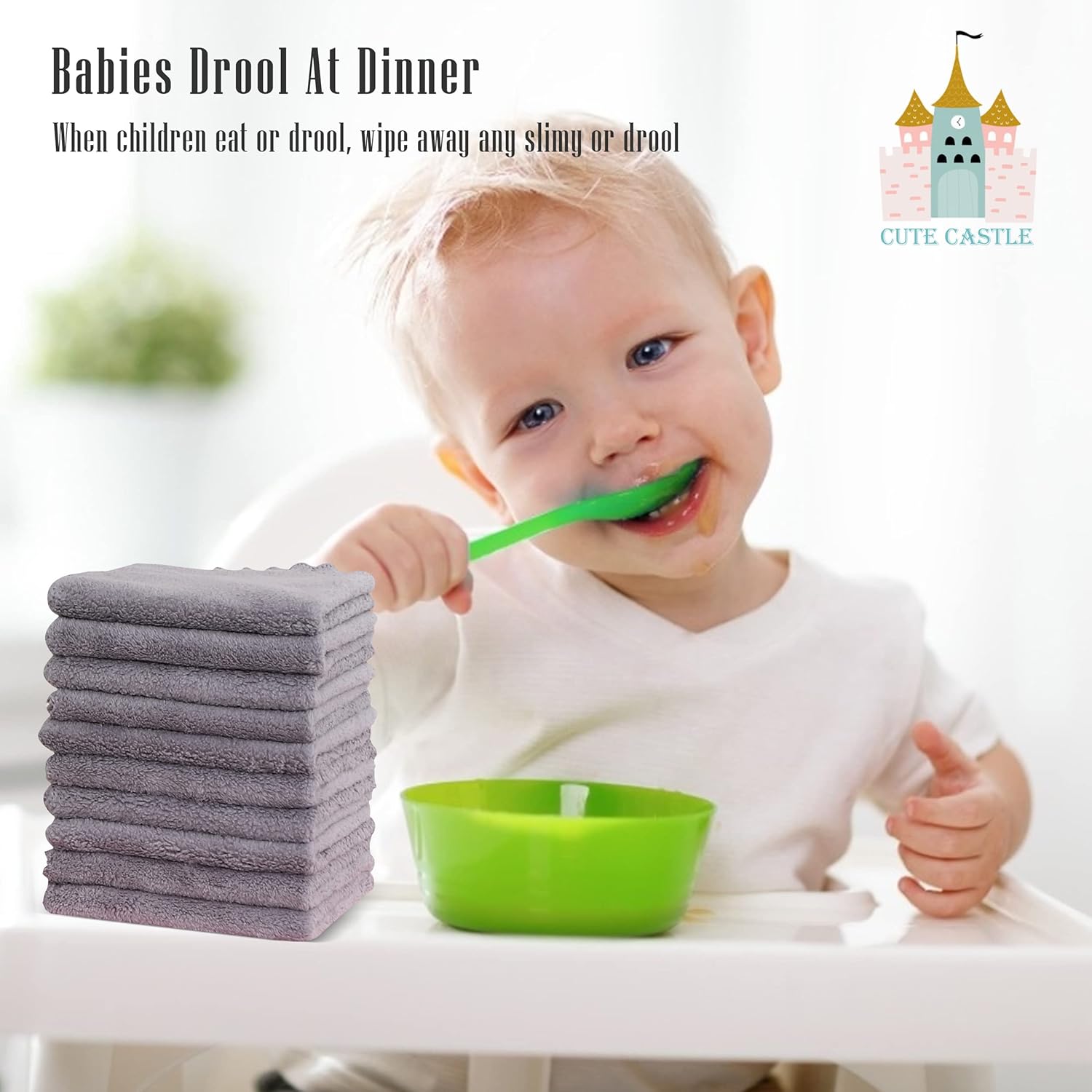 Cute Castle Ultra-Soft Baby Washcloths 16 Pack 1